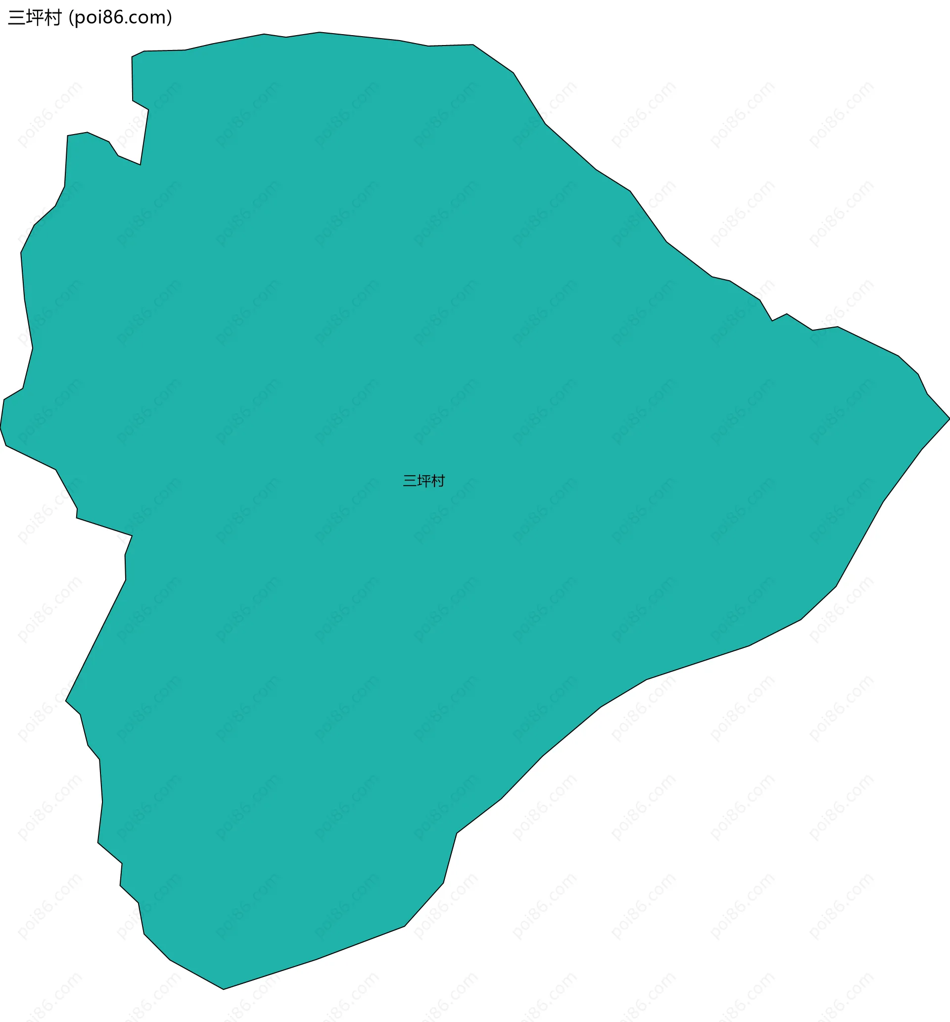 三坪村边界地图