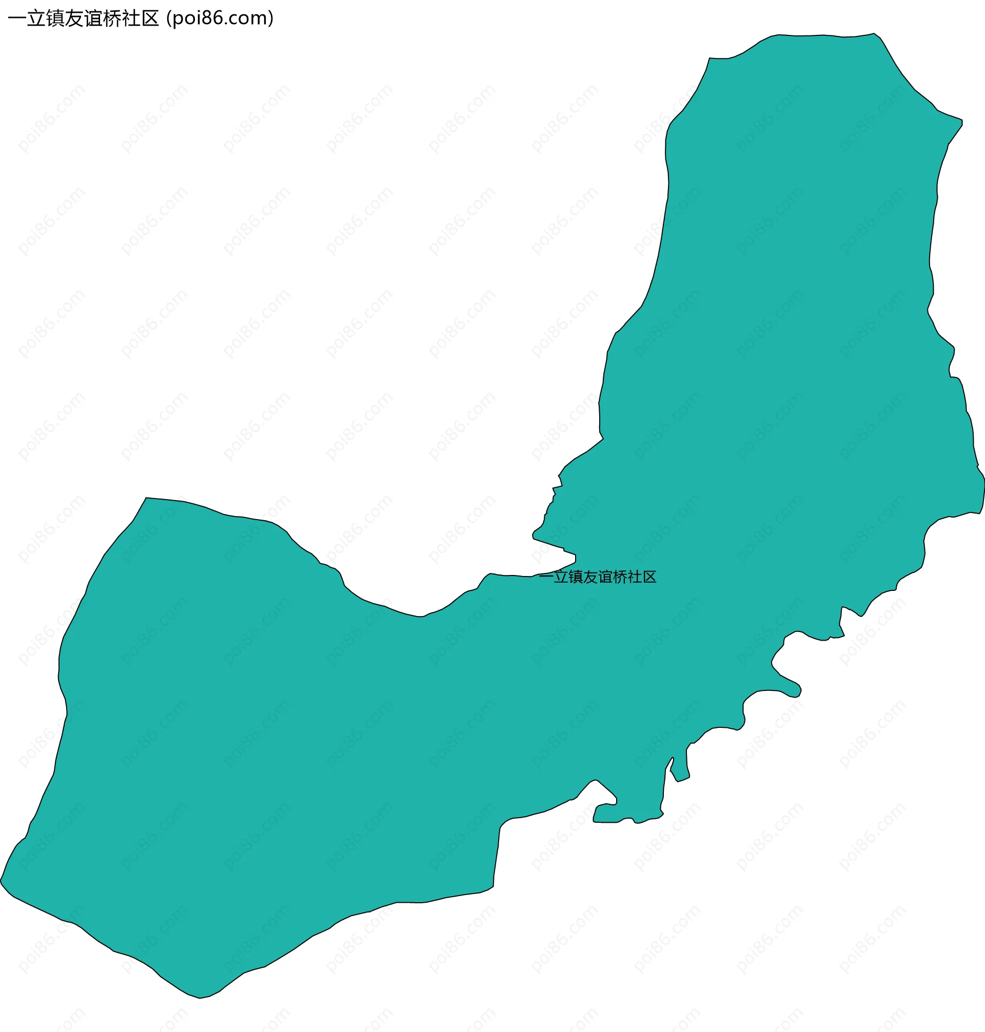 一立镇友谊桥社区边界地图