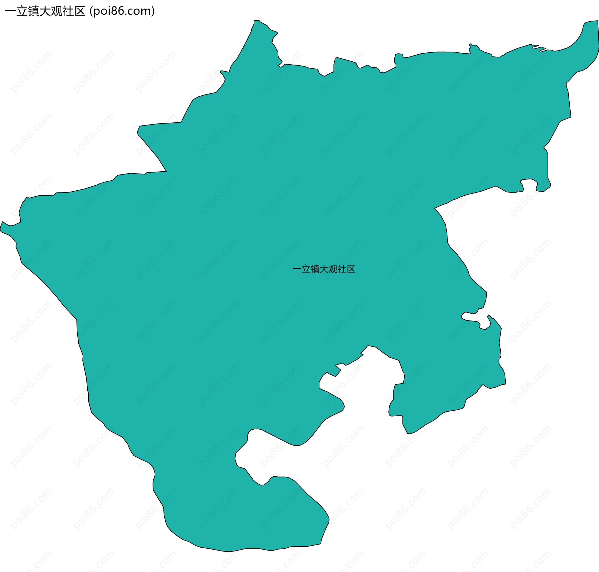 一立镇大观社区边界地图