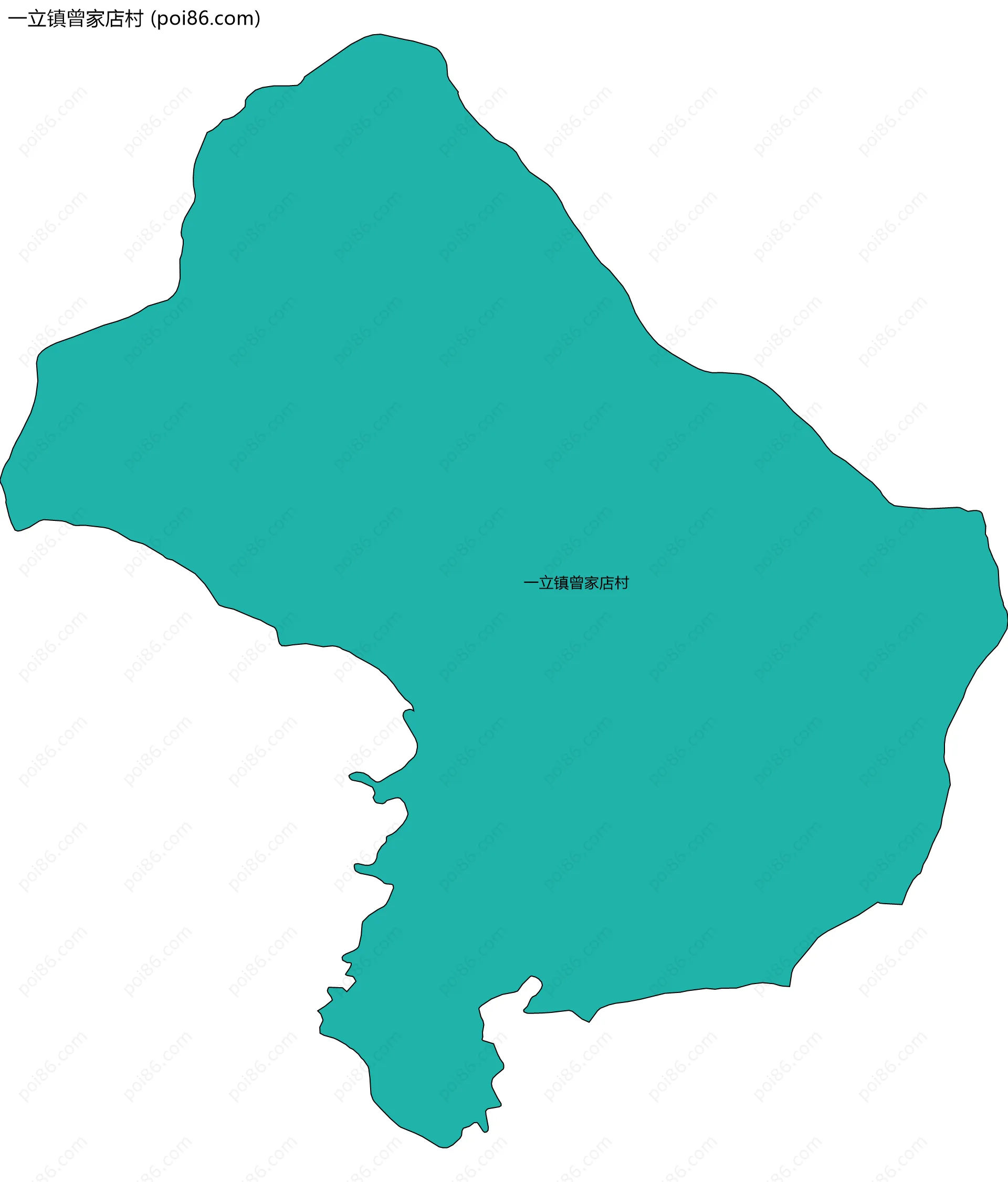 一立镇曾家店村边界地图