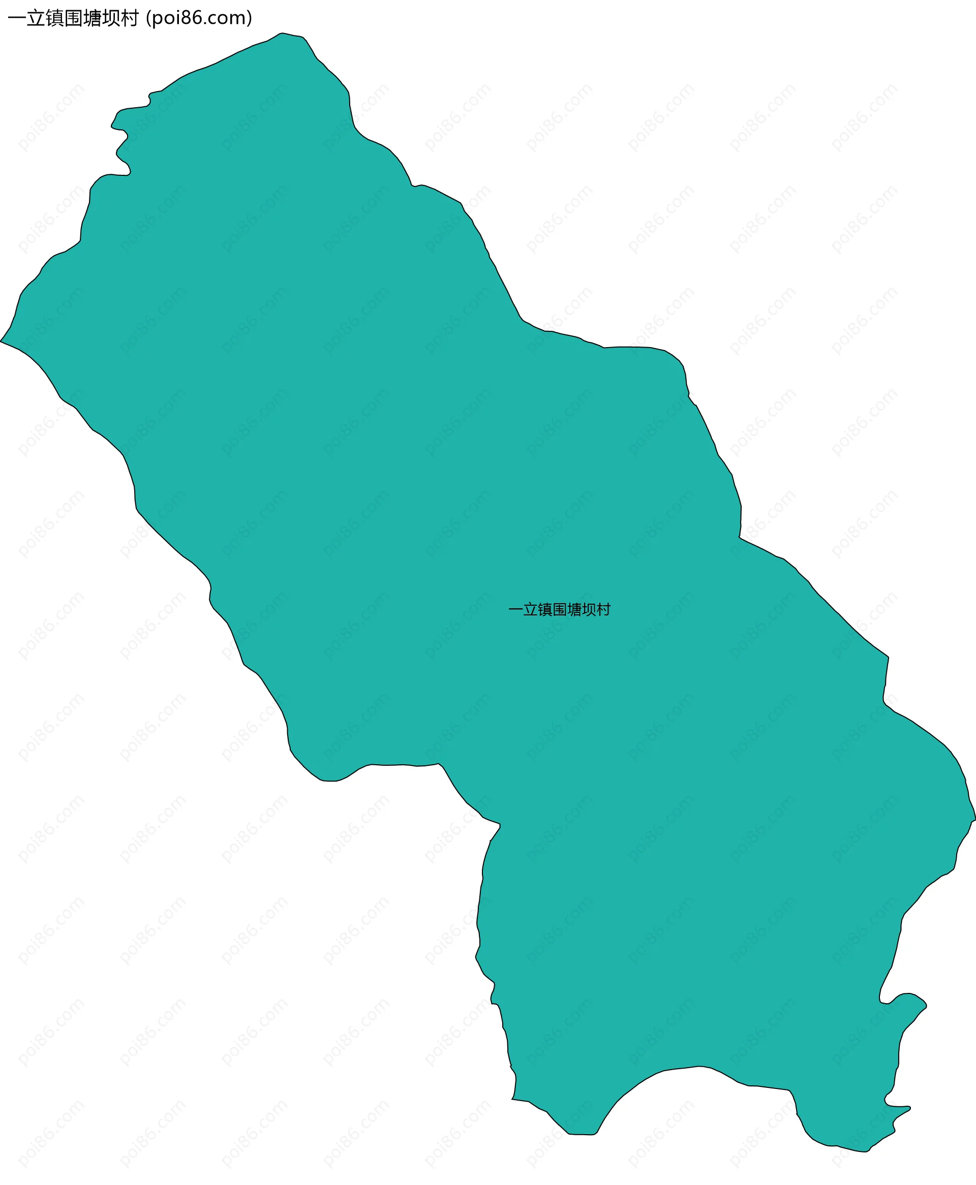 一立镇围塘坝村边界地图