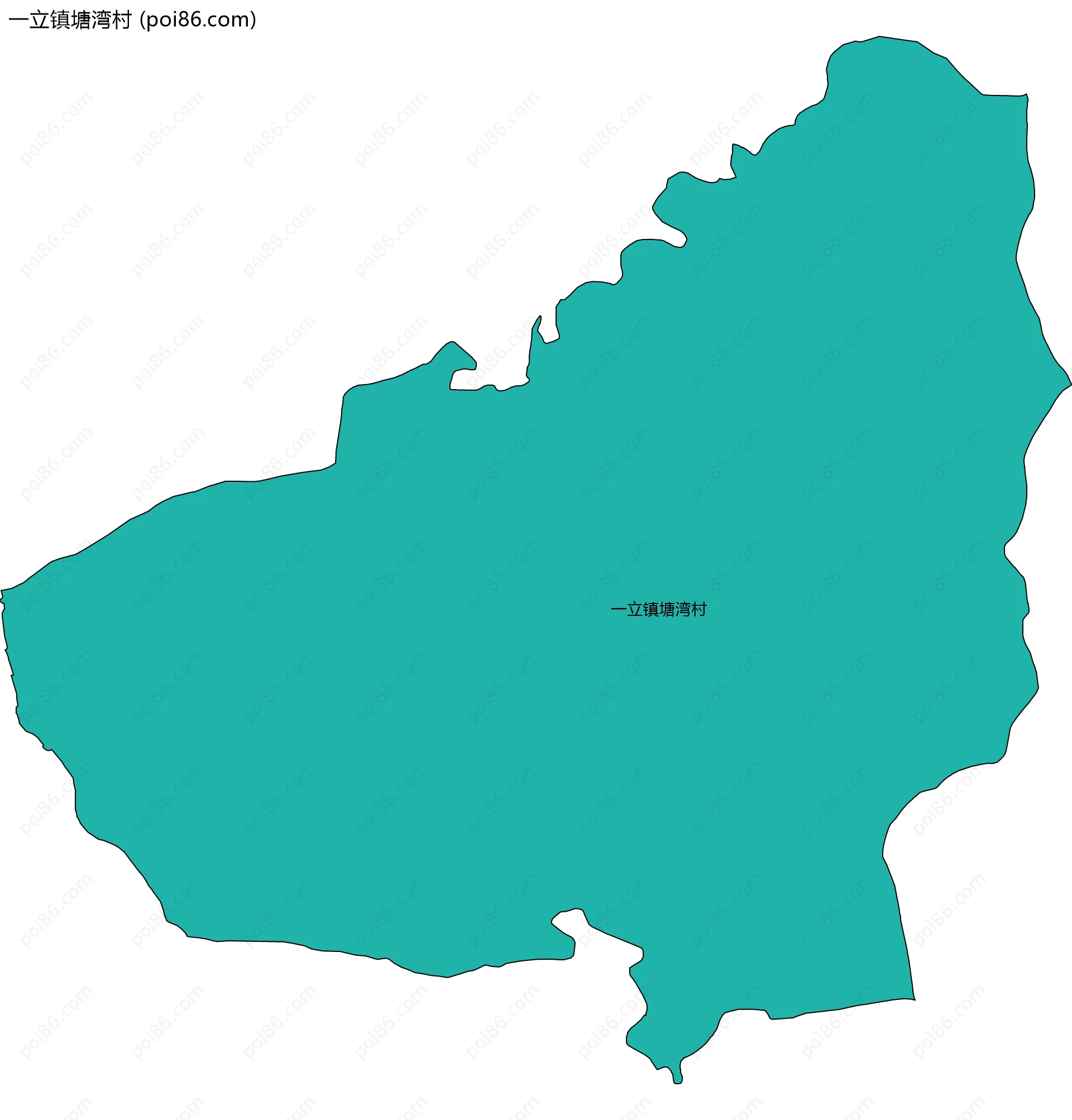 一立镇塘湾村边界地图