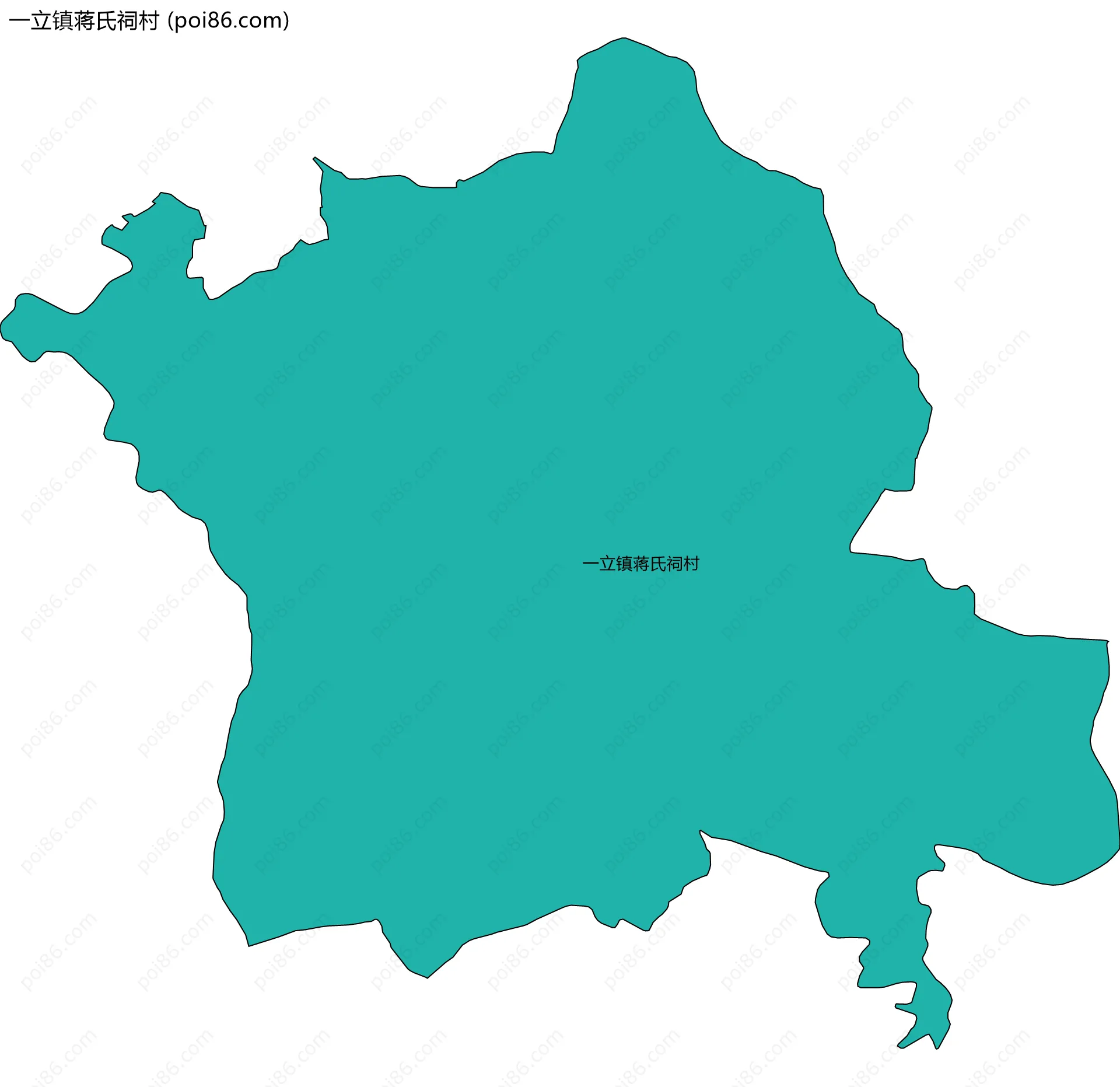 一立镇蒋氏祠村边界地图