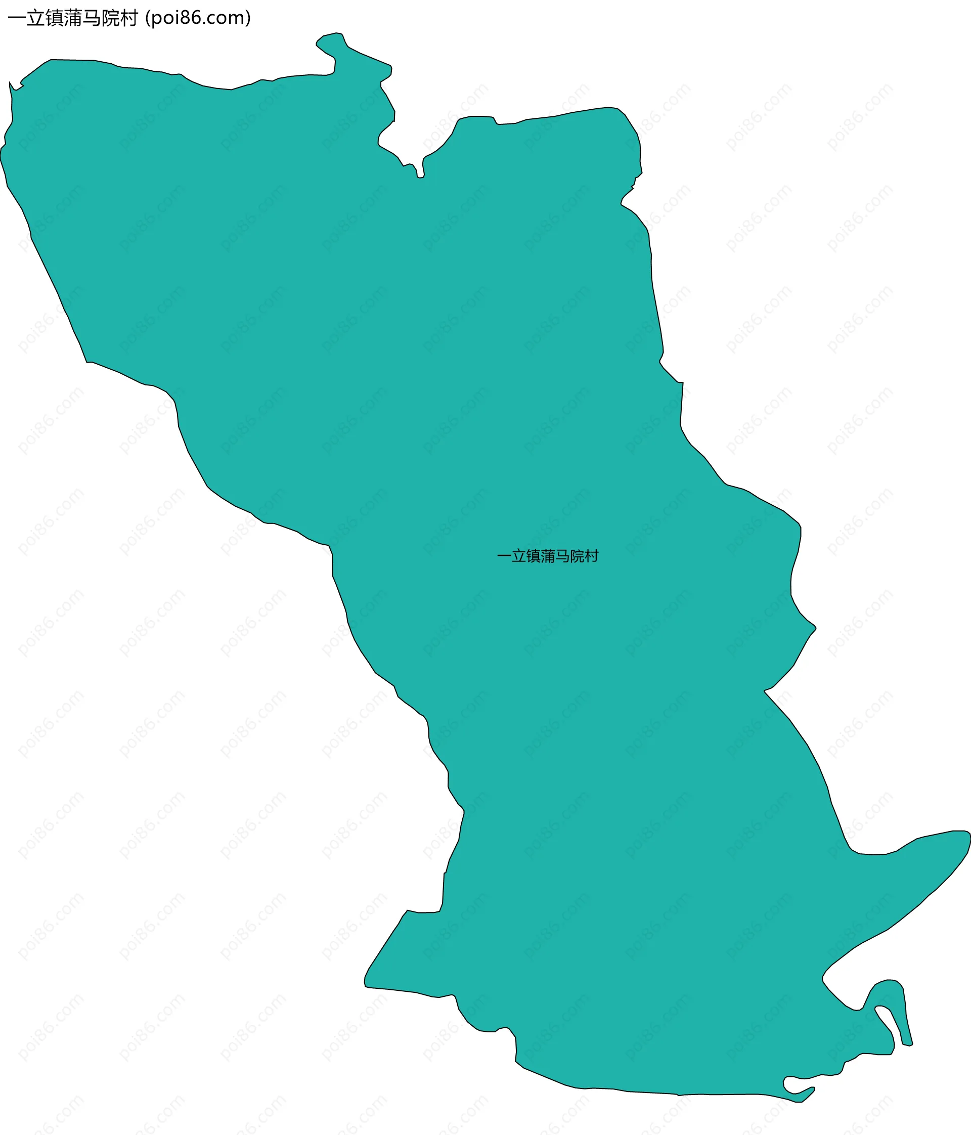 一立镇蒲马院村边界地图