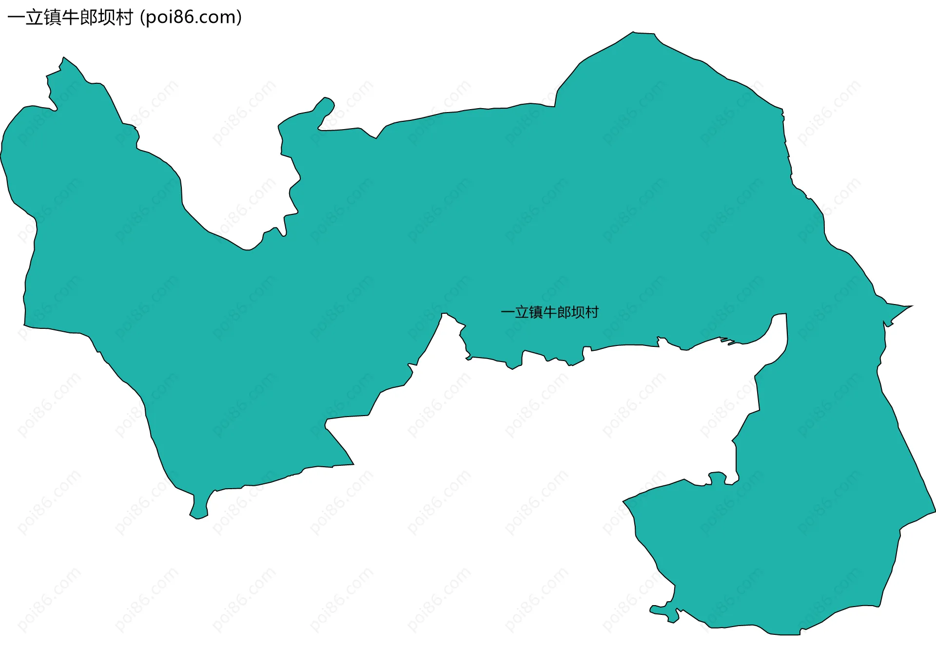 一立镇牛郎坝村边界地图