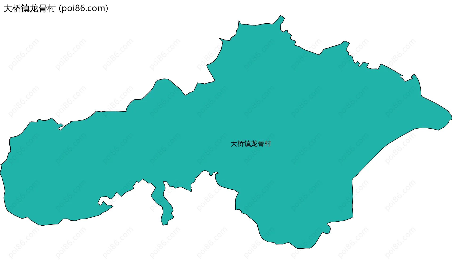 大桥镇龙骨村边界地图