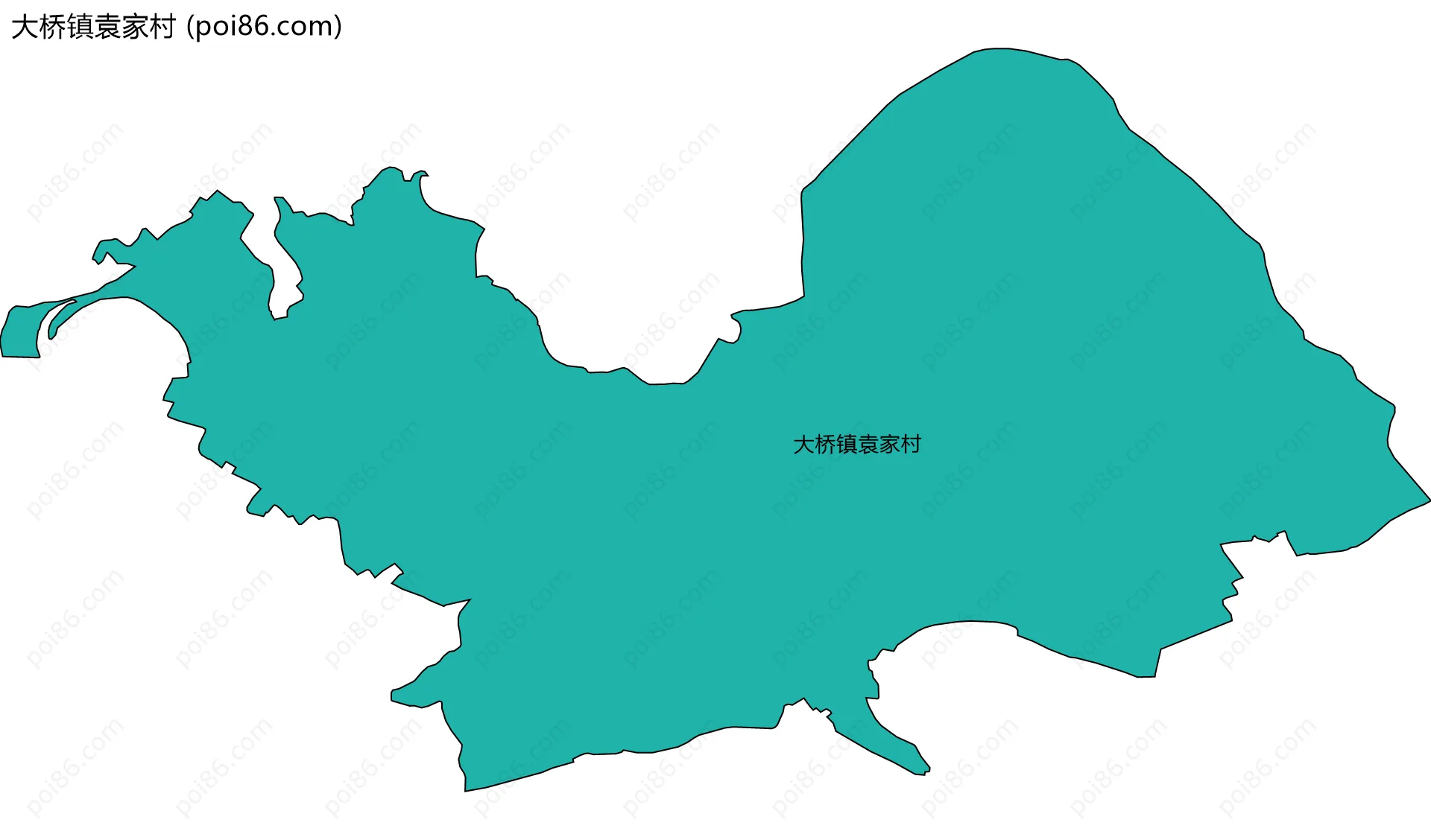 大桥镇袁家村边界地图