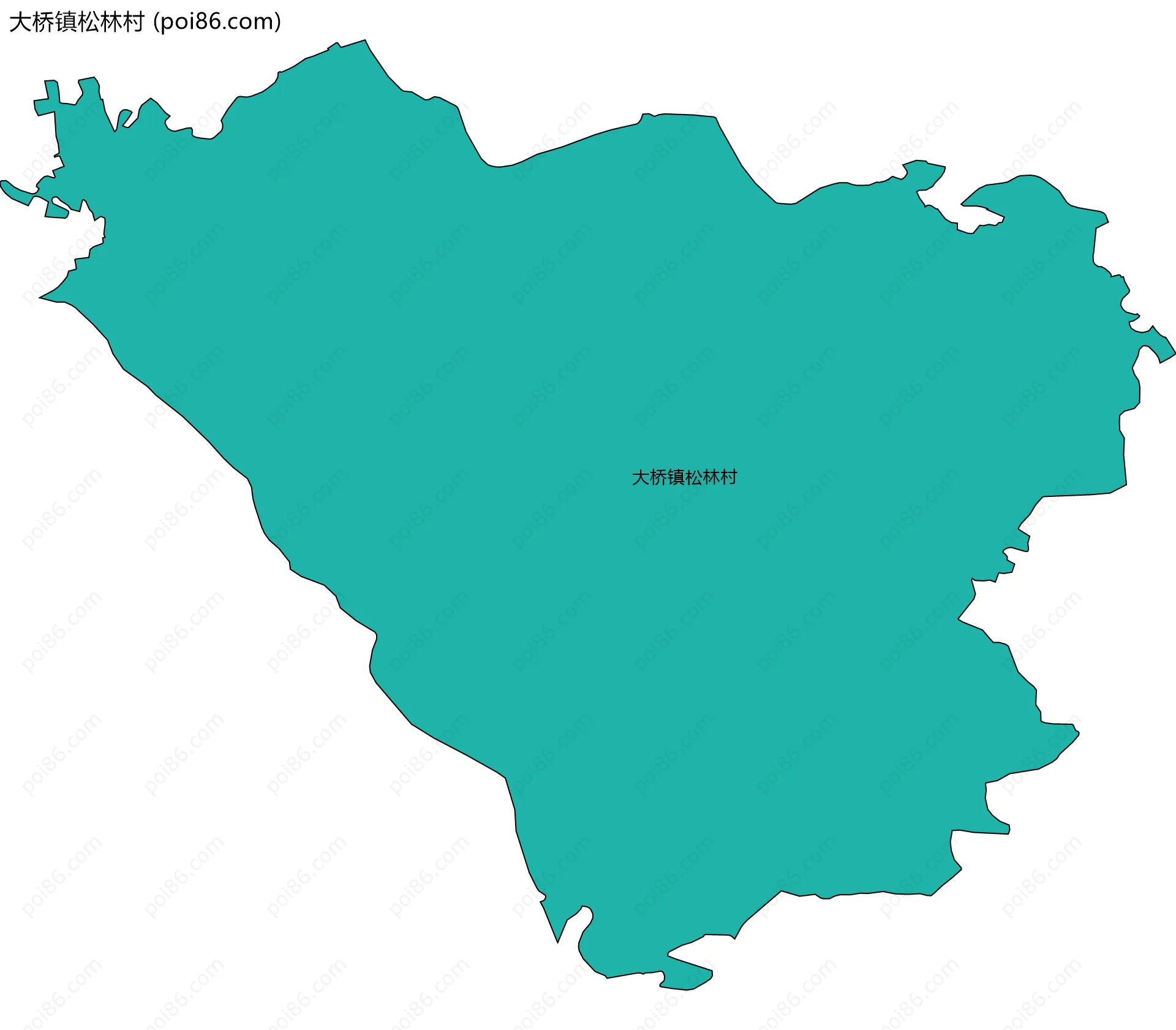 大桥镇松林村边界地图