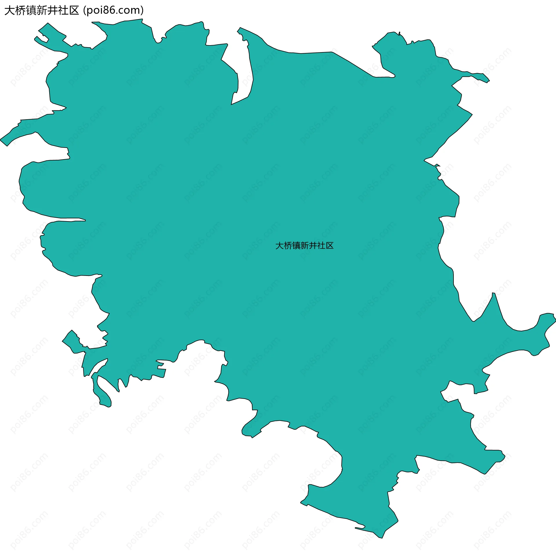 大桥镇新井社区边界地图