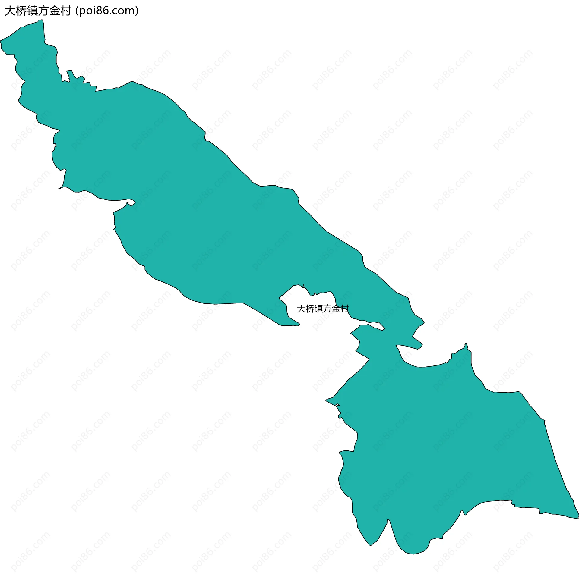 大桥镇方金村边界地图