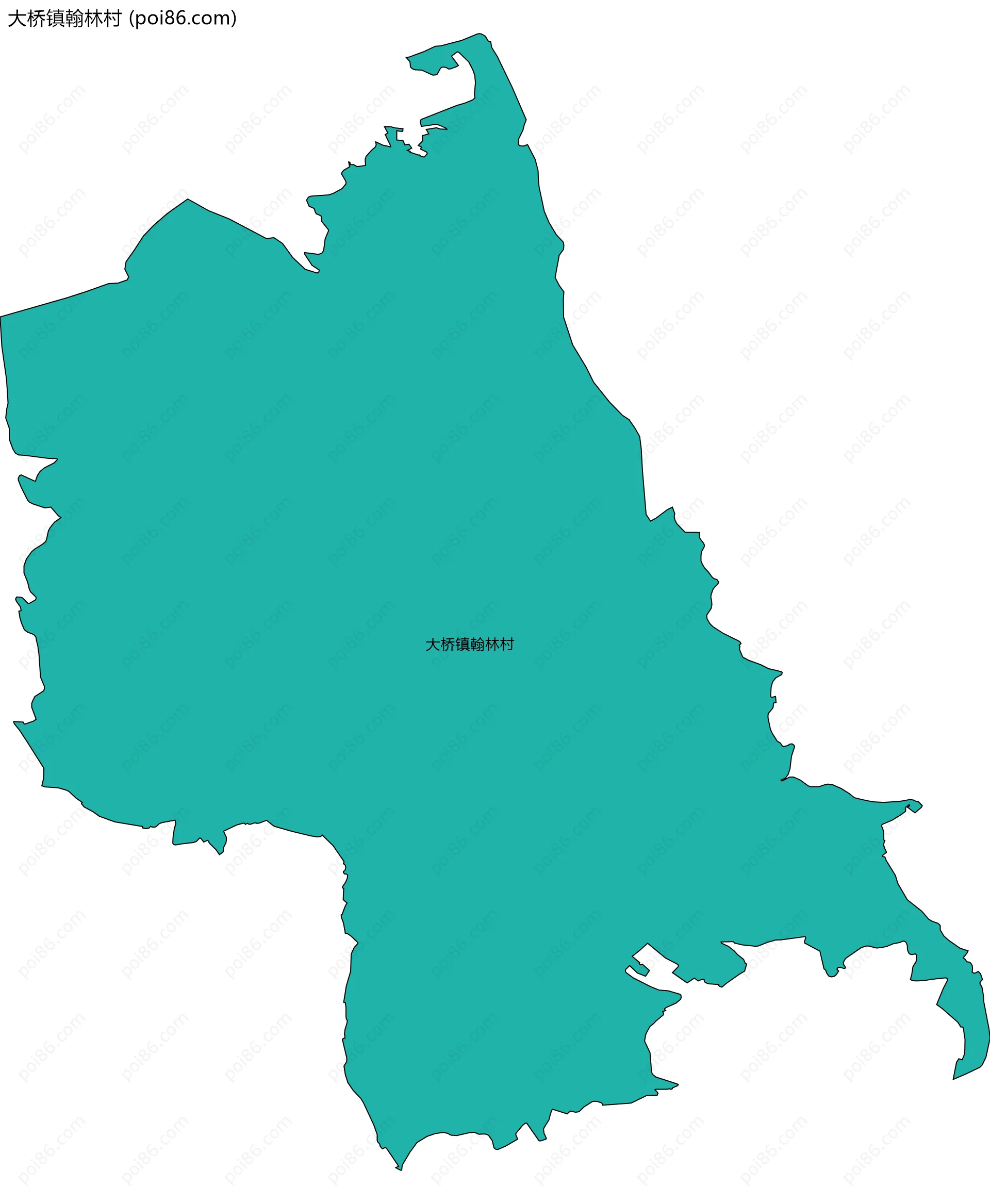 大桥镇翰林村边界地图