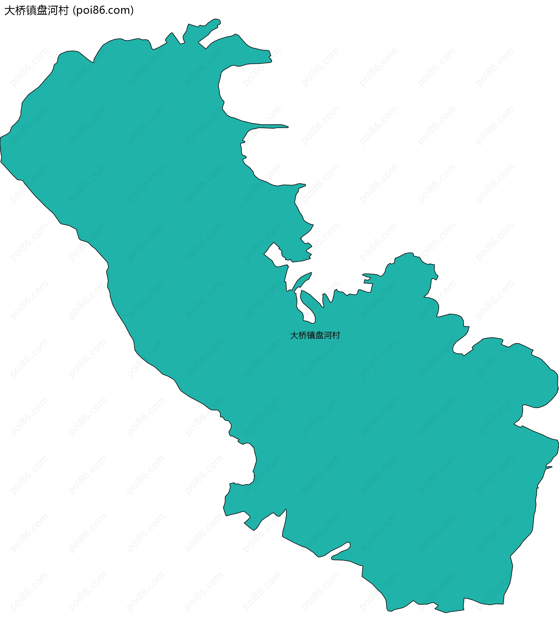 大桥镇盘河村边界地图