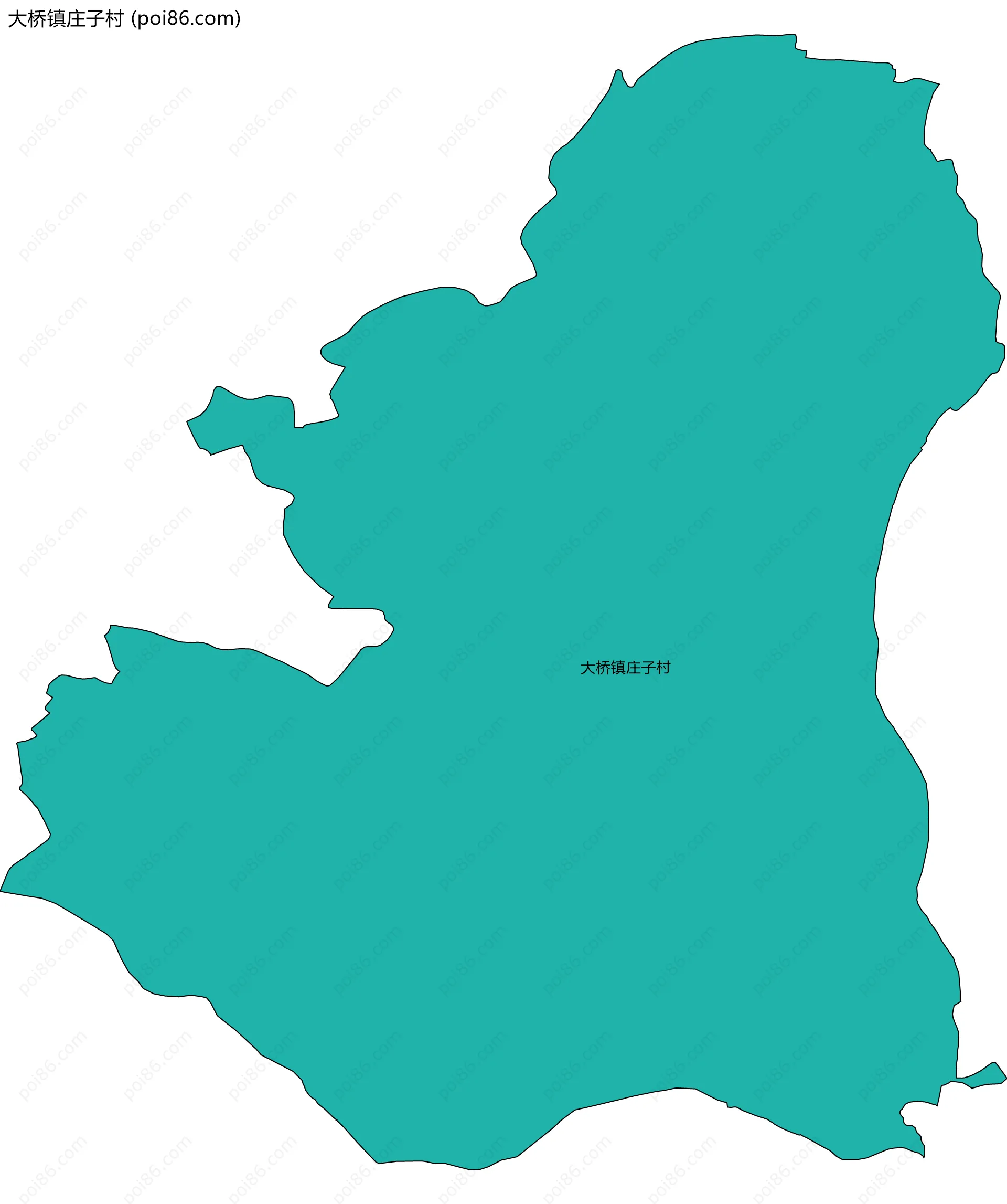 大桥镇庄子村边界地图