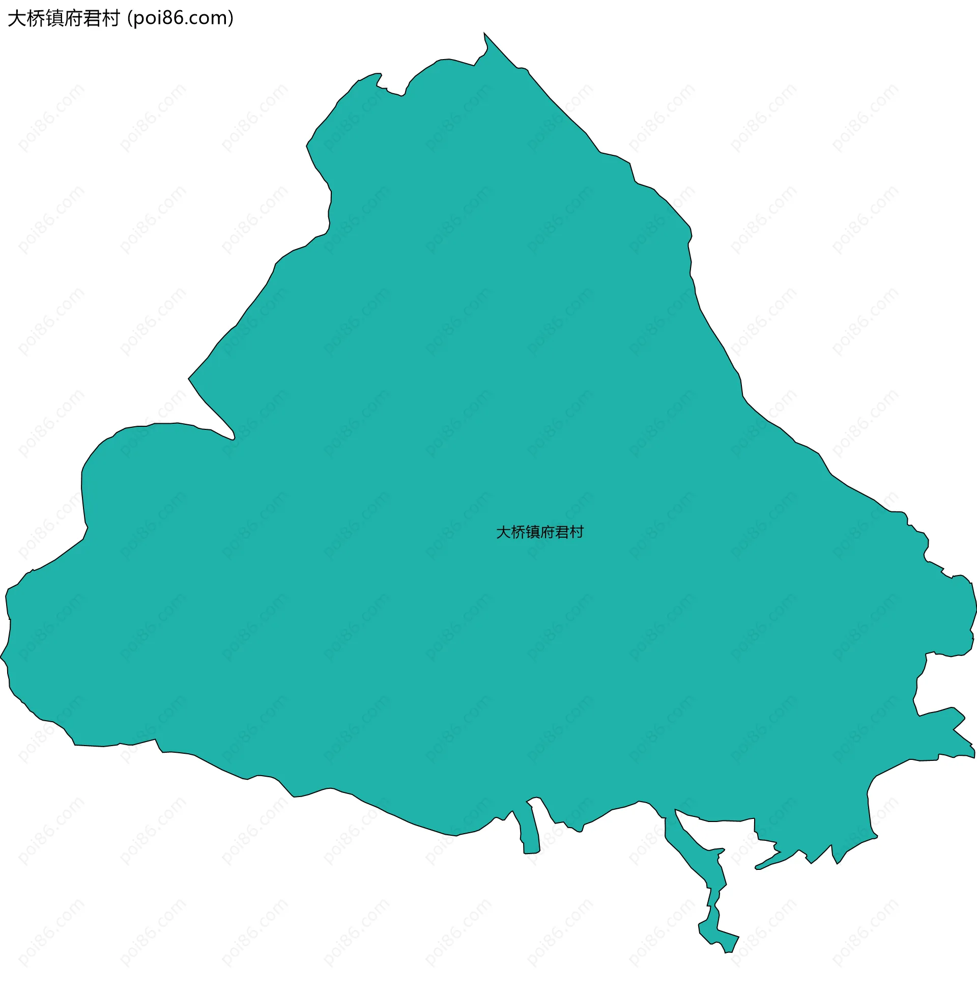 大桥镇府君村边界地图