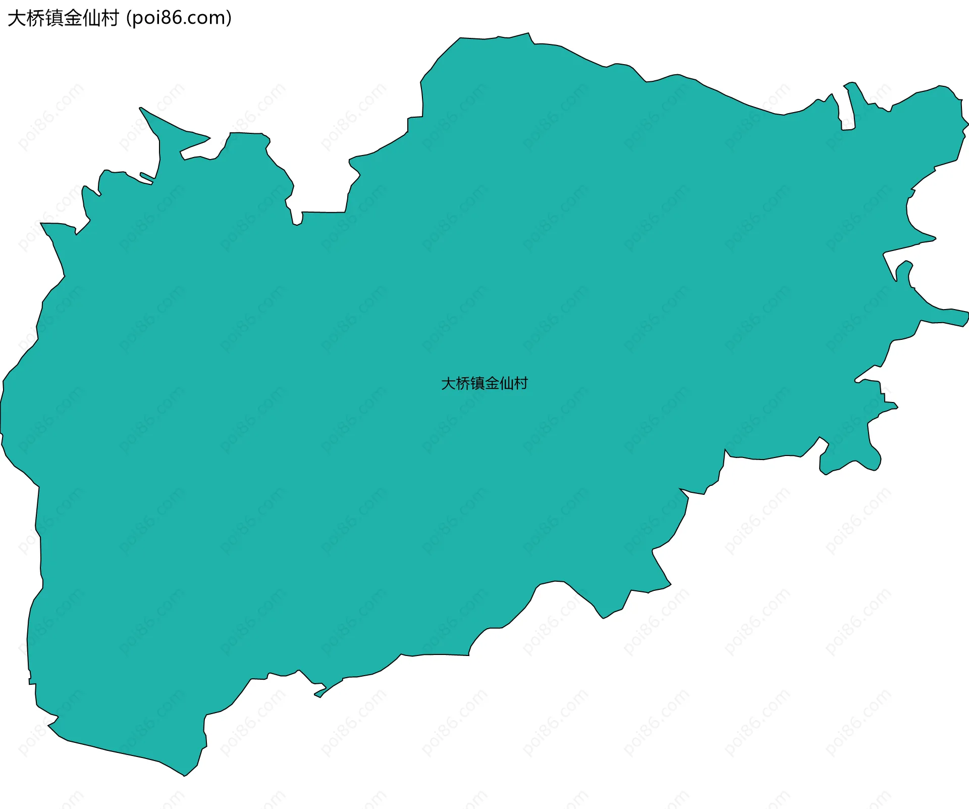 大桥镇金仙村边界地图