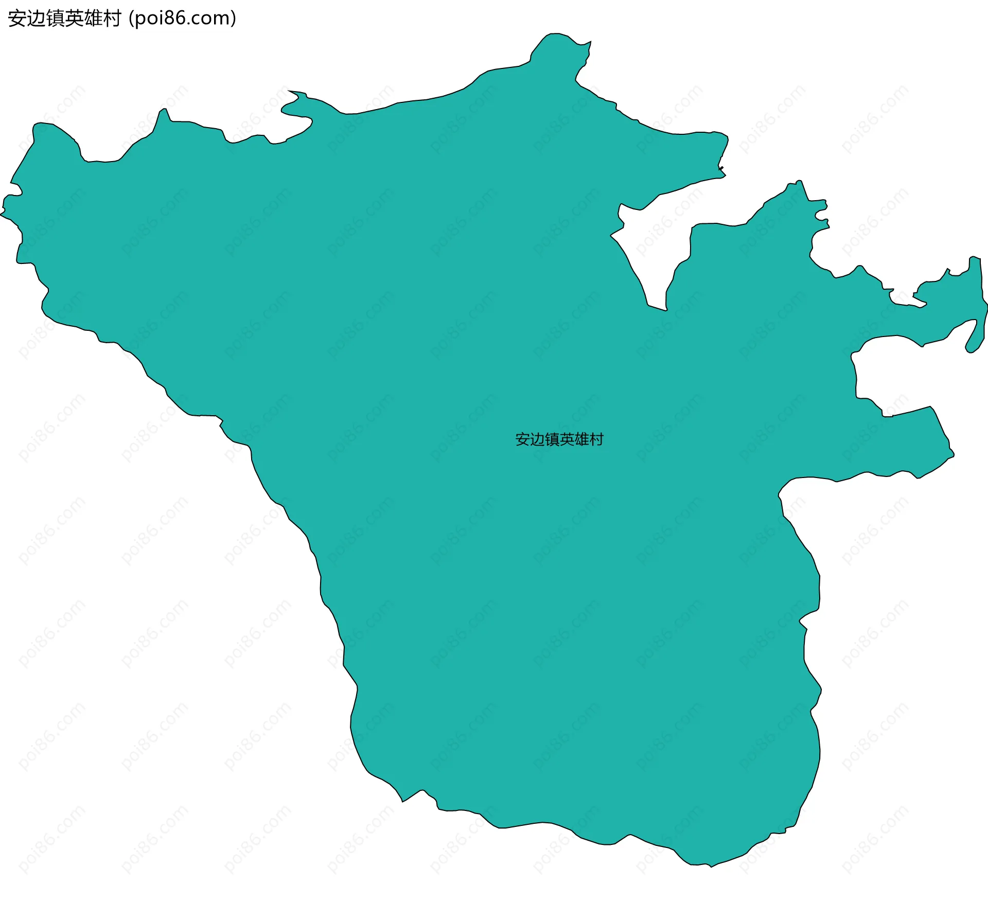 安边镇英雄村边界地图