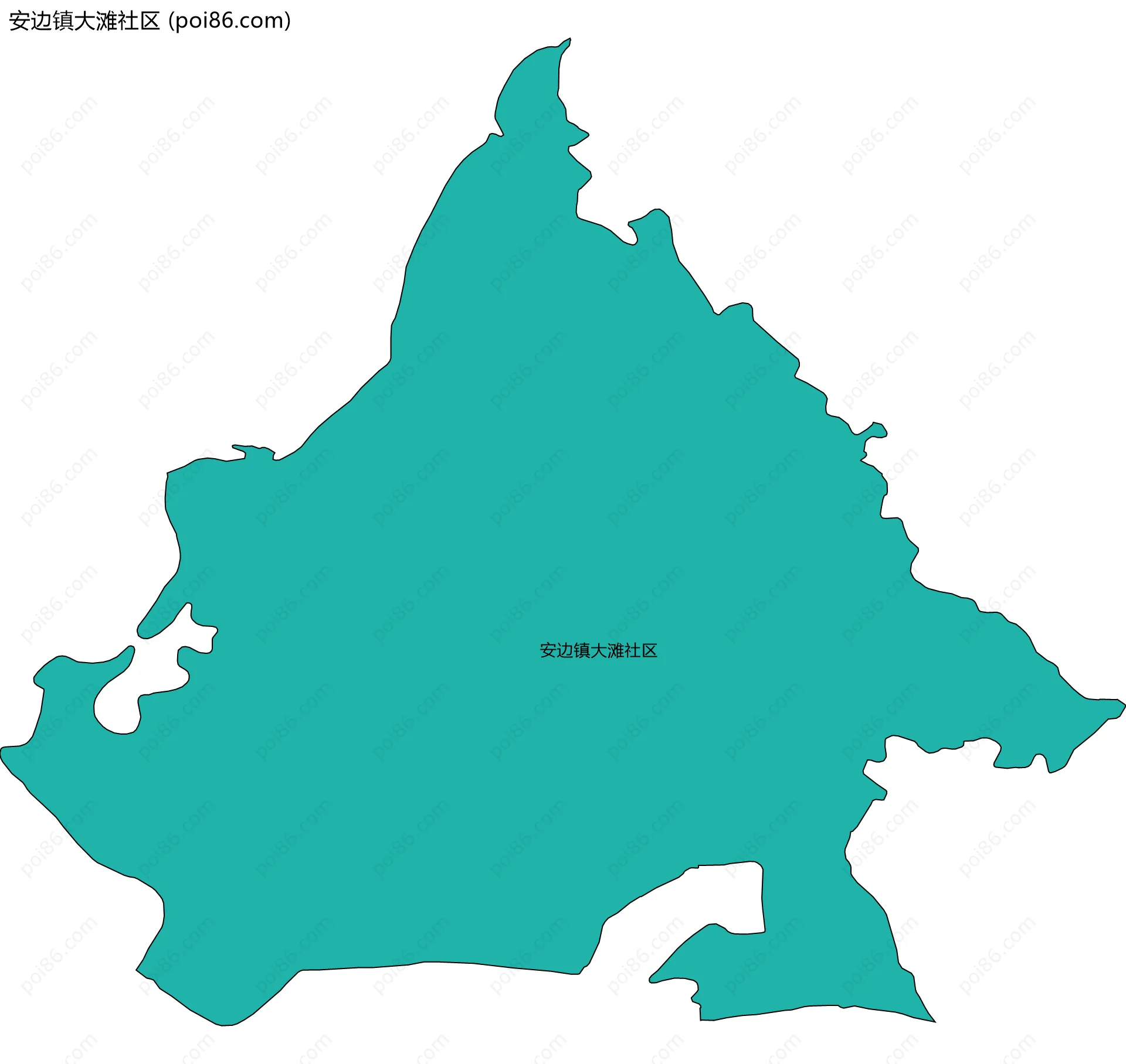 安边镇大滩社区边界地图