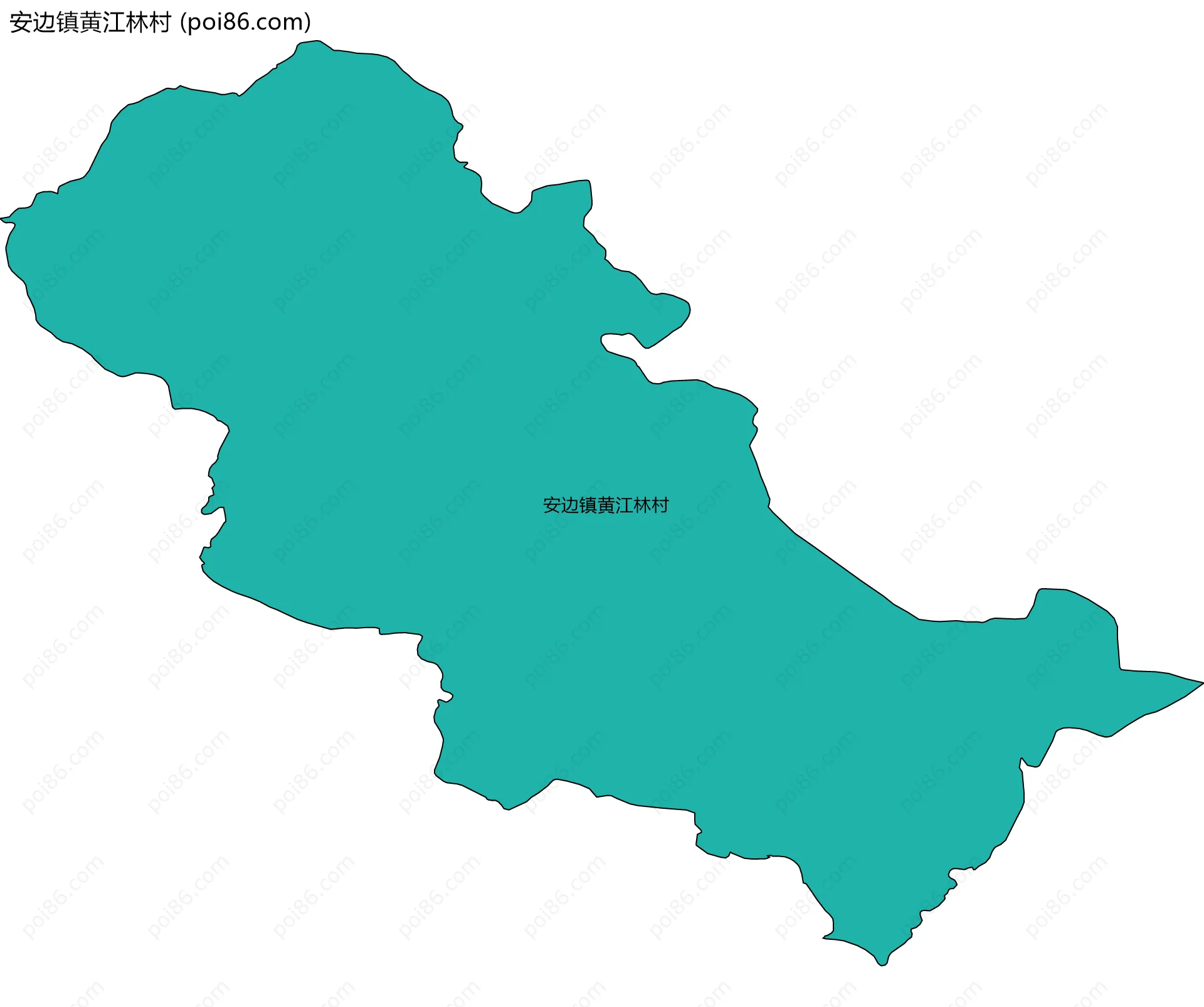 安边镇黄江林村边界地图