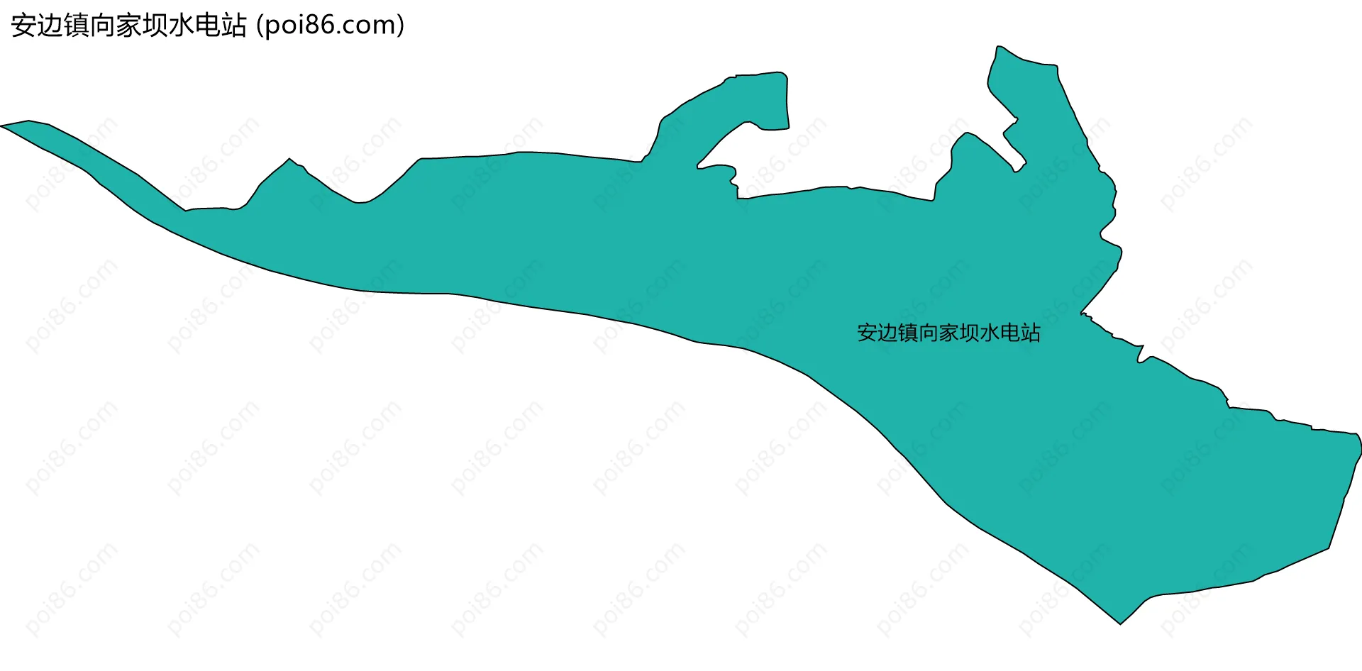 安边镇向家坝水电站边界地图