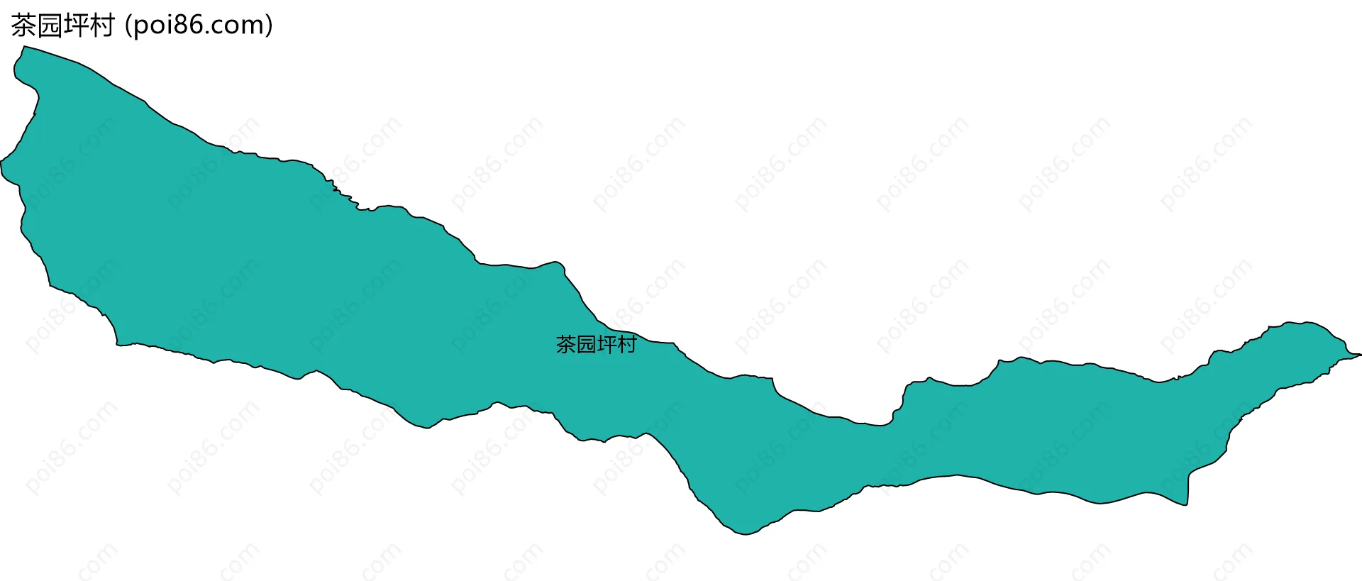 茶园坪村边界地图