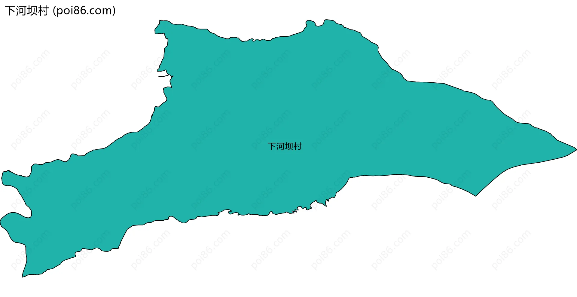 下河坝村边界地图