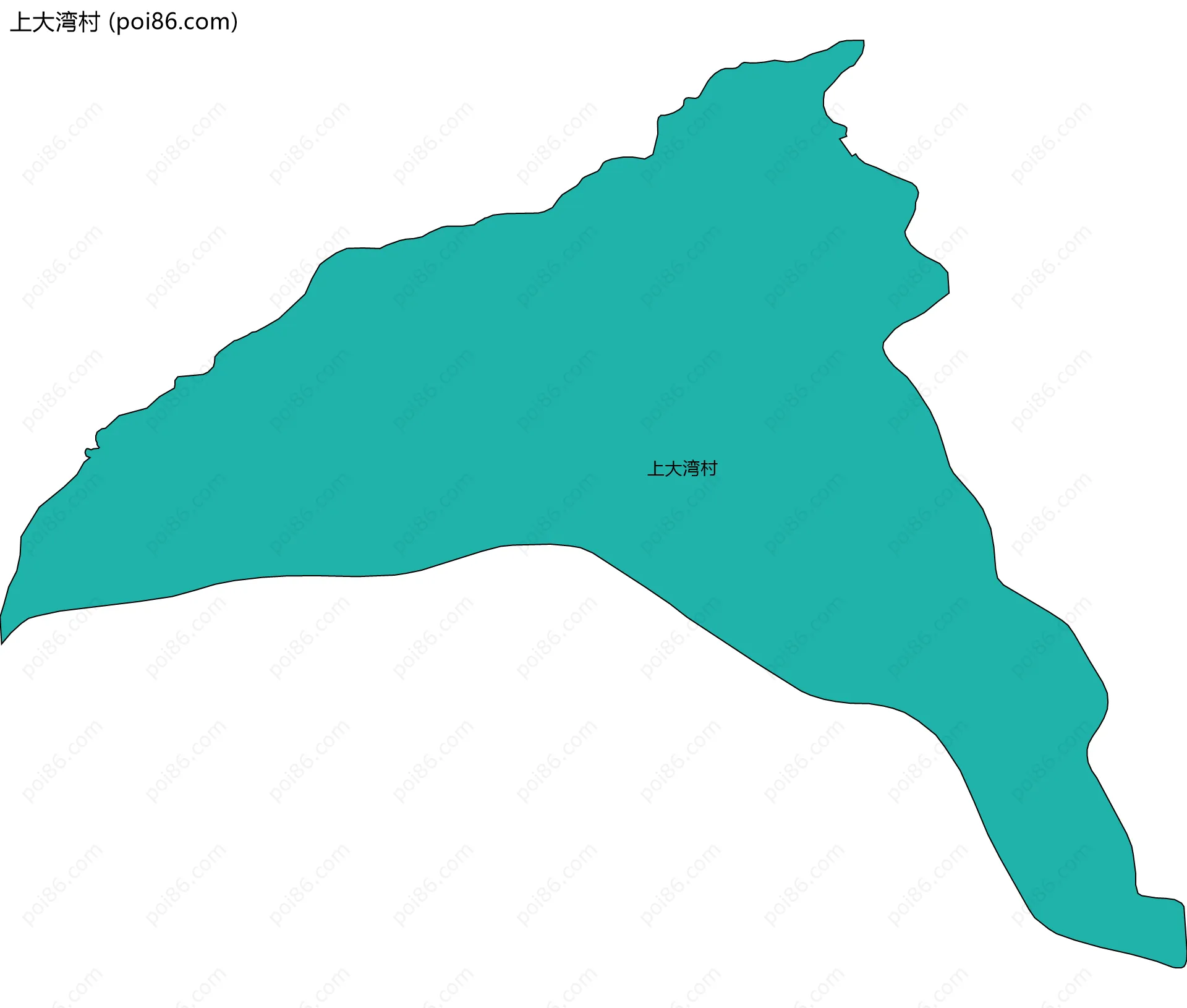 上大湾村边界地图