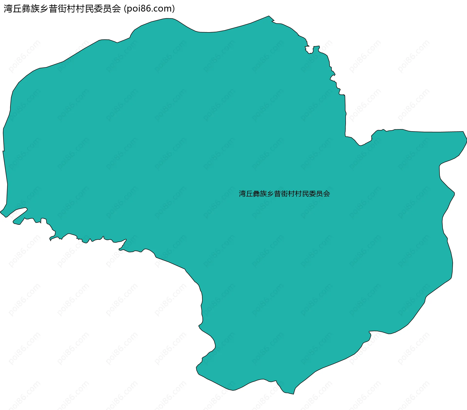 湾丘彝族乡昔街村村民委员会边界地图