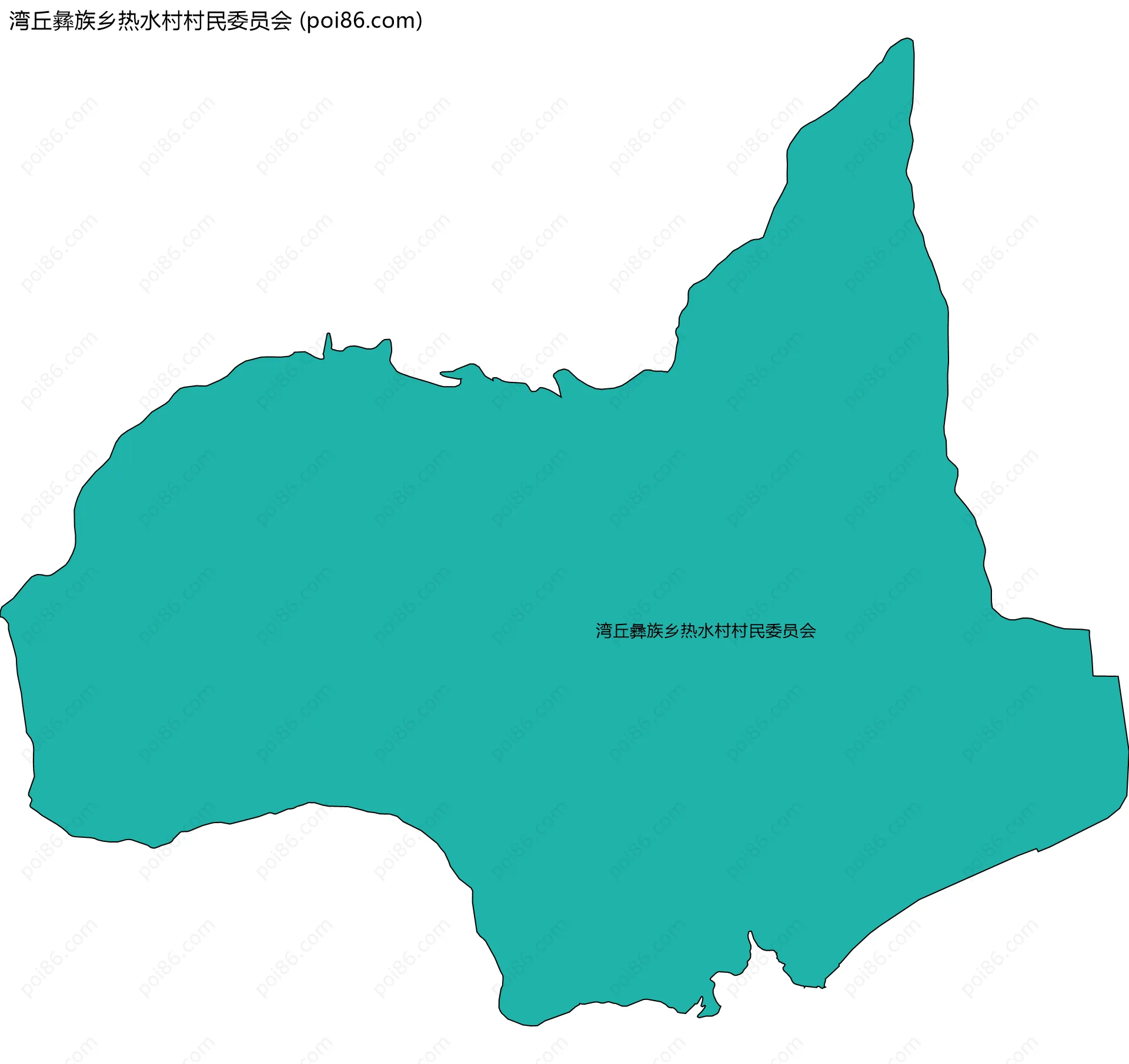 湾丘彝族乡热水村村民委员会边界地图