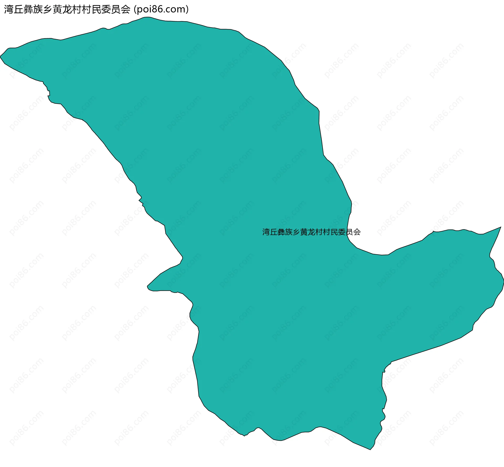 湾丘彝族乡黄龙村村民委员会边界地图