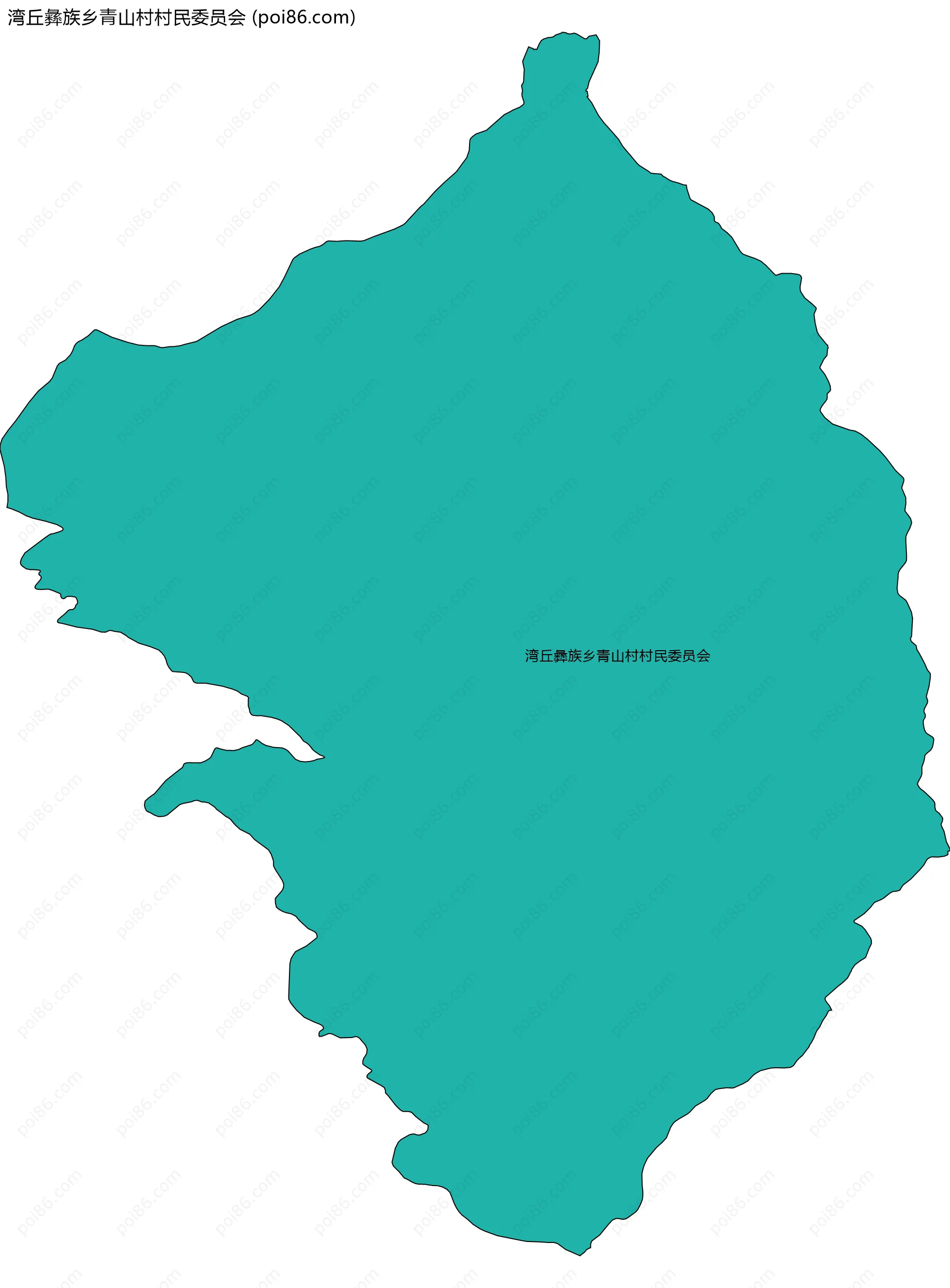 湾丘彝族乡青山村村民委员会边界地图