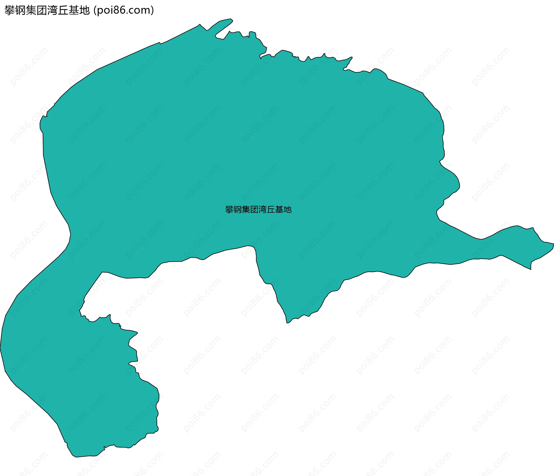 攀钢集团湾丘基地边界地图