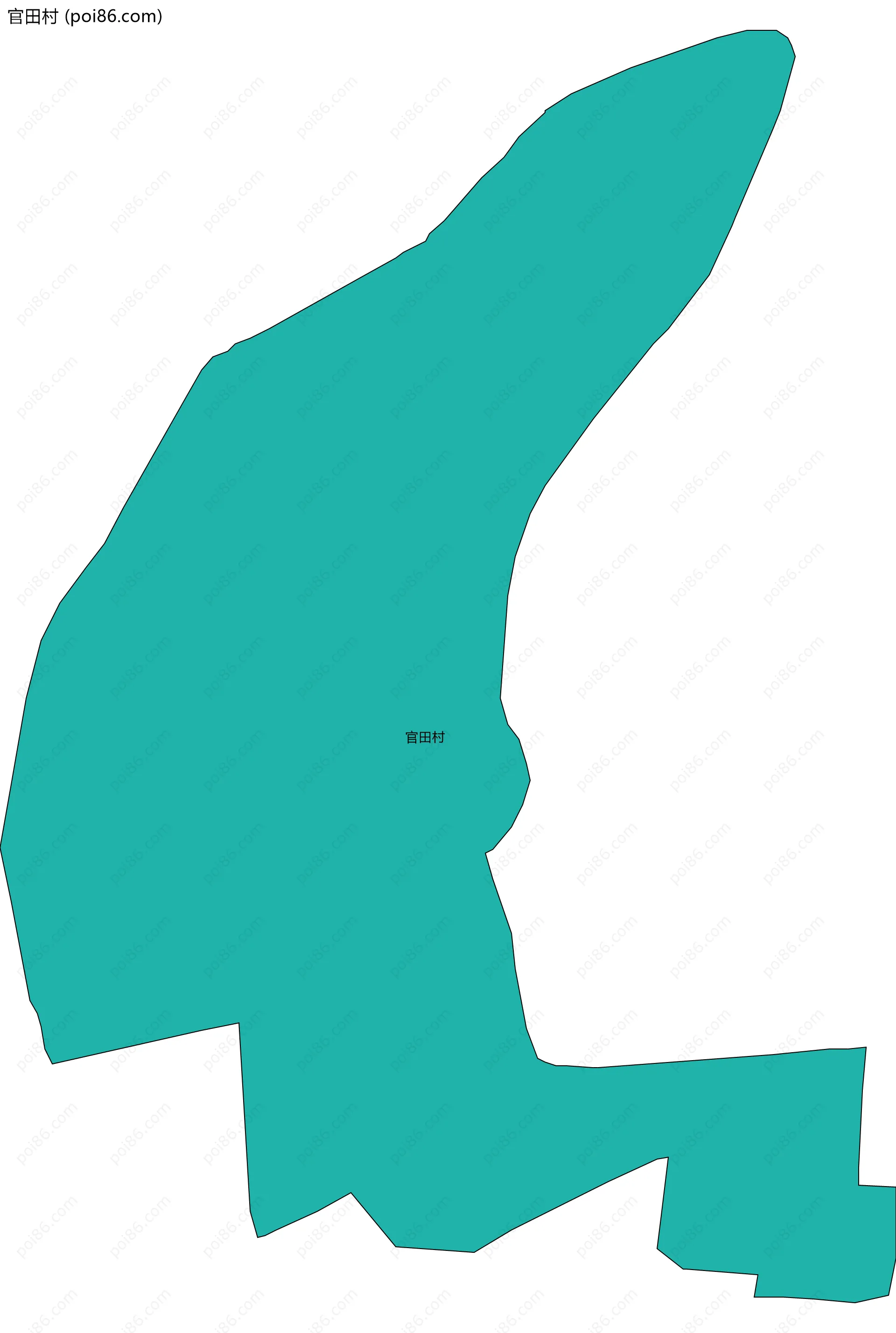 官田村边界地图