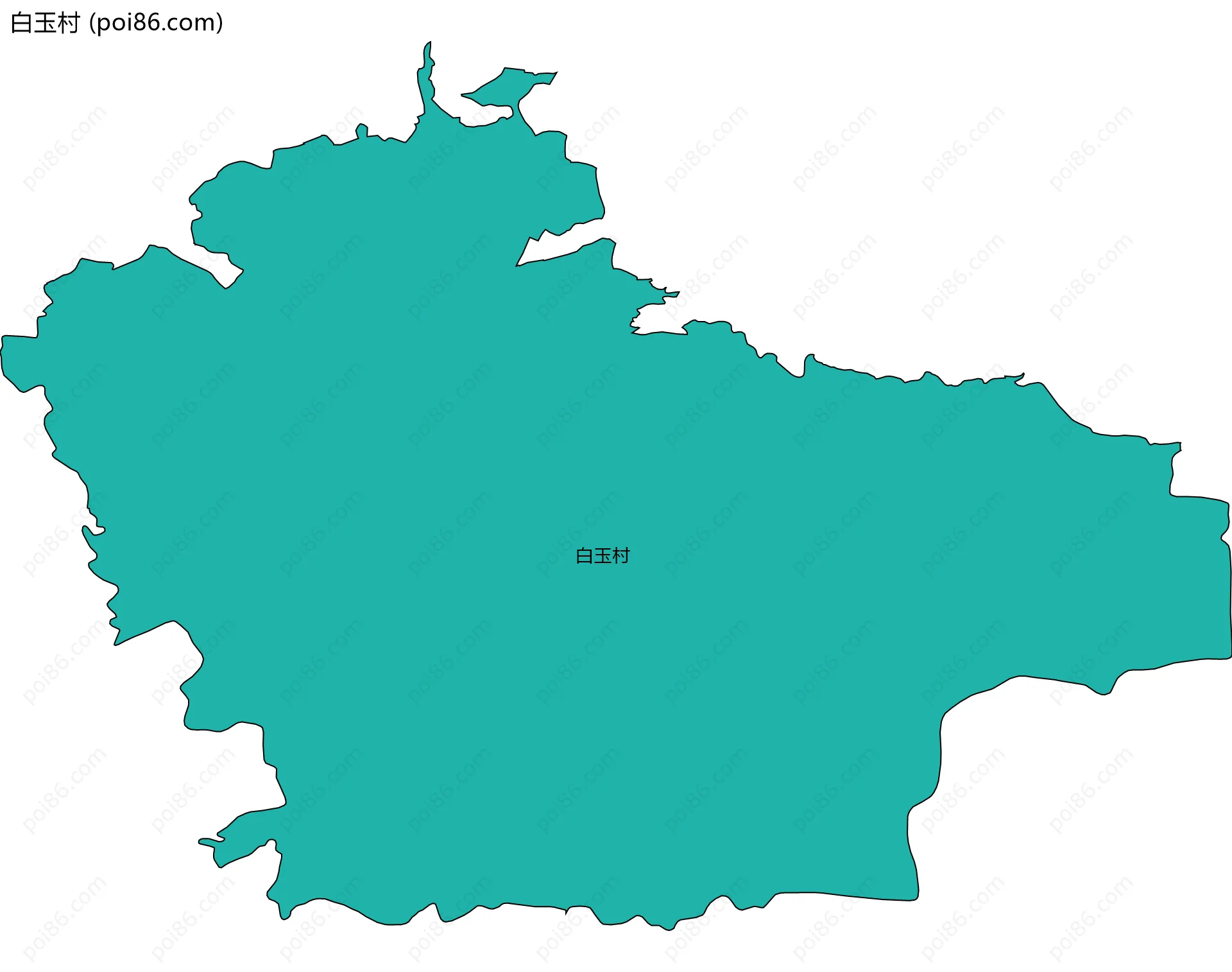 白玉村边界地图