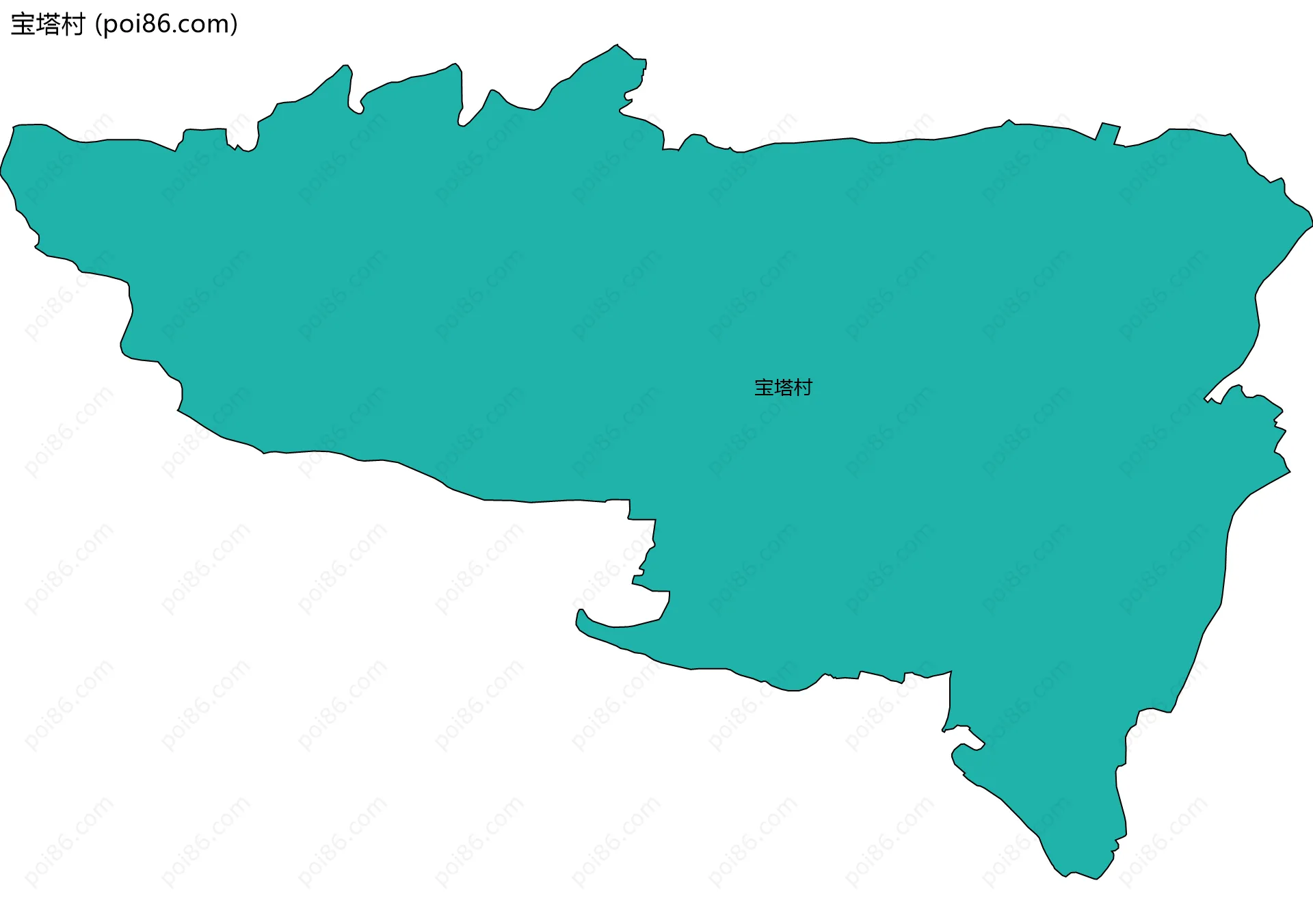 宝塔村边界地图