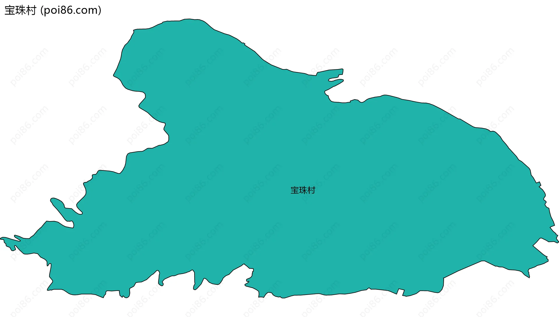 宝珠村边界地图