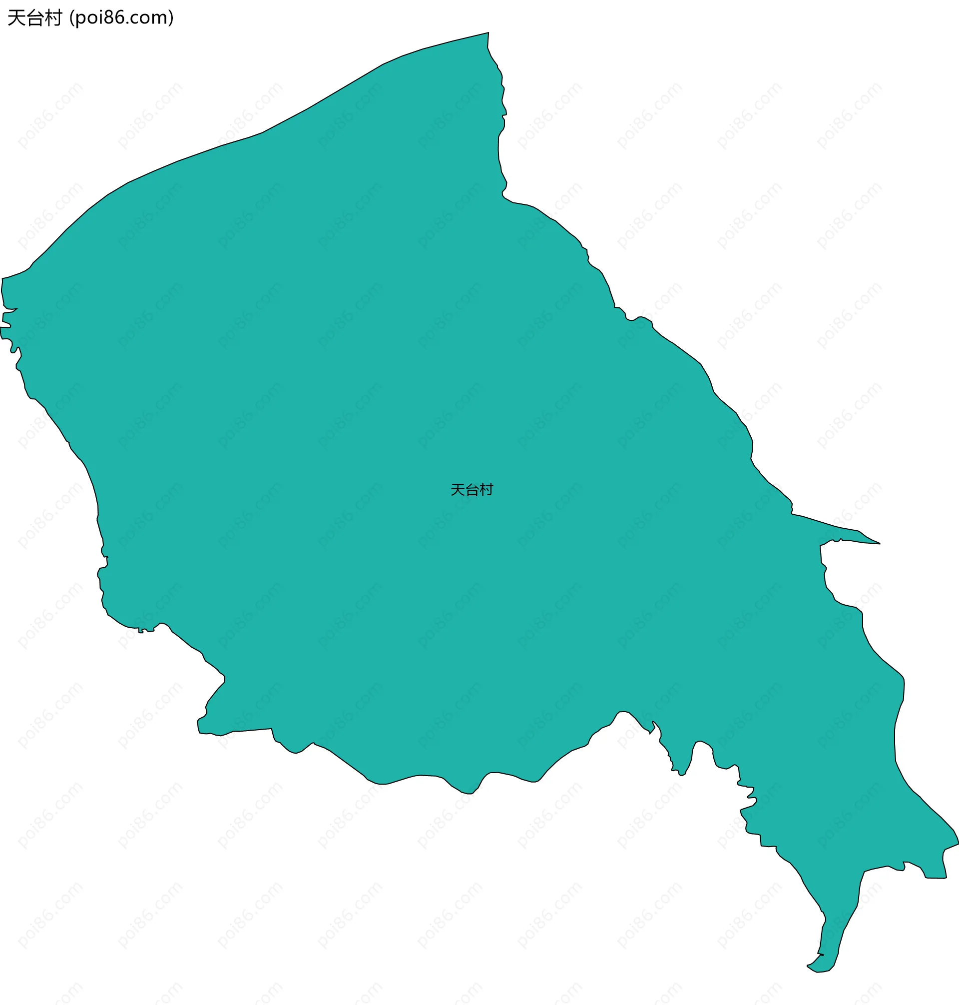 天台村边界地图