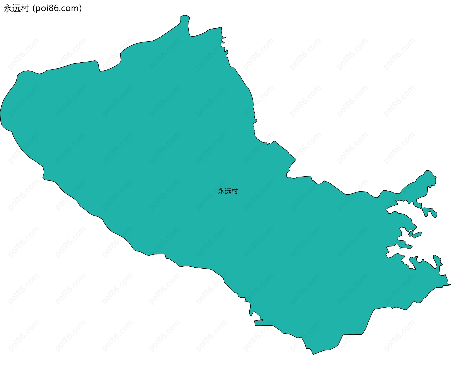 永远村边界地图
