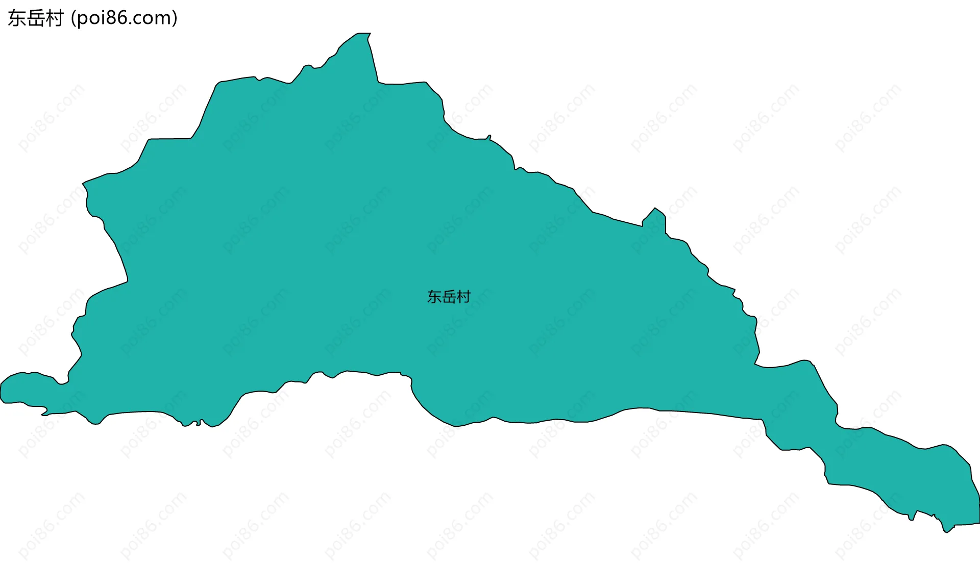 东岳村边界地图