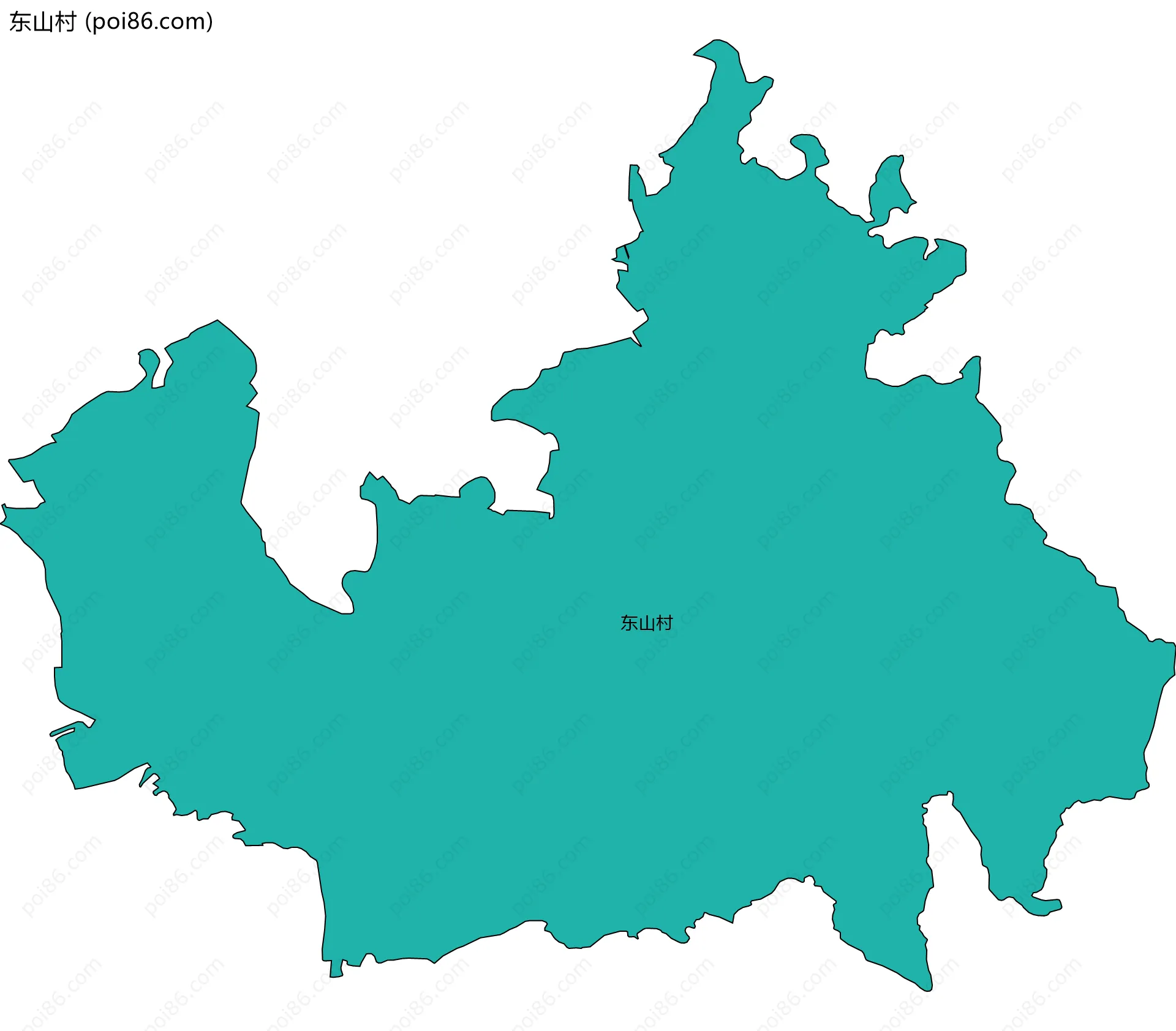 东山村边界地图