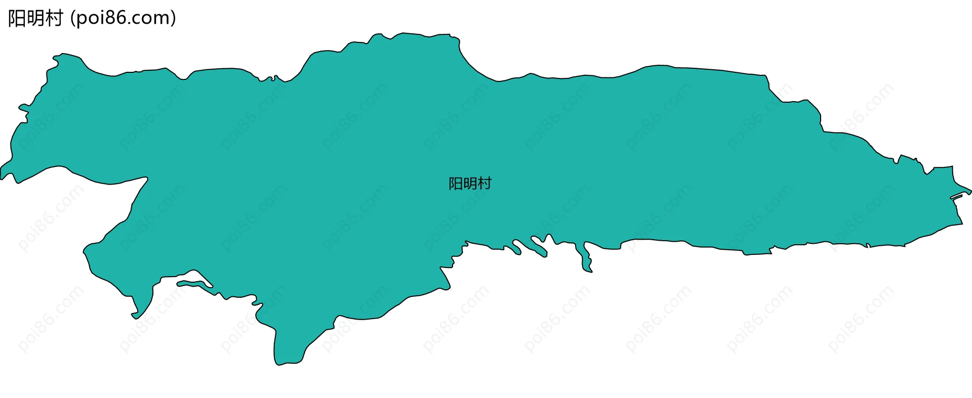 阳明村边界地图