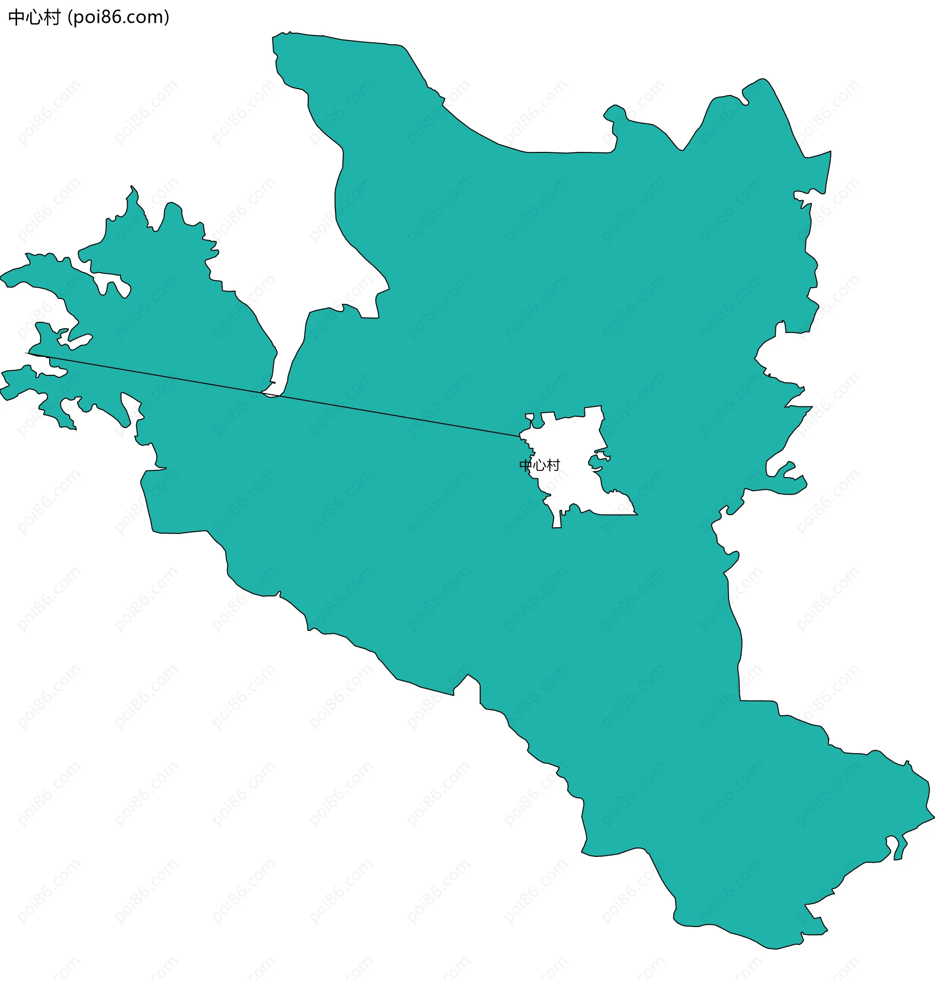 中心村边界地图