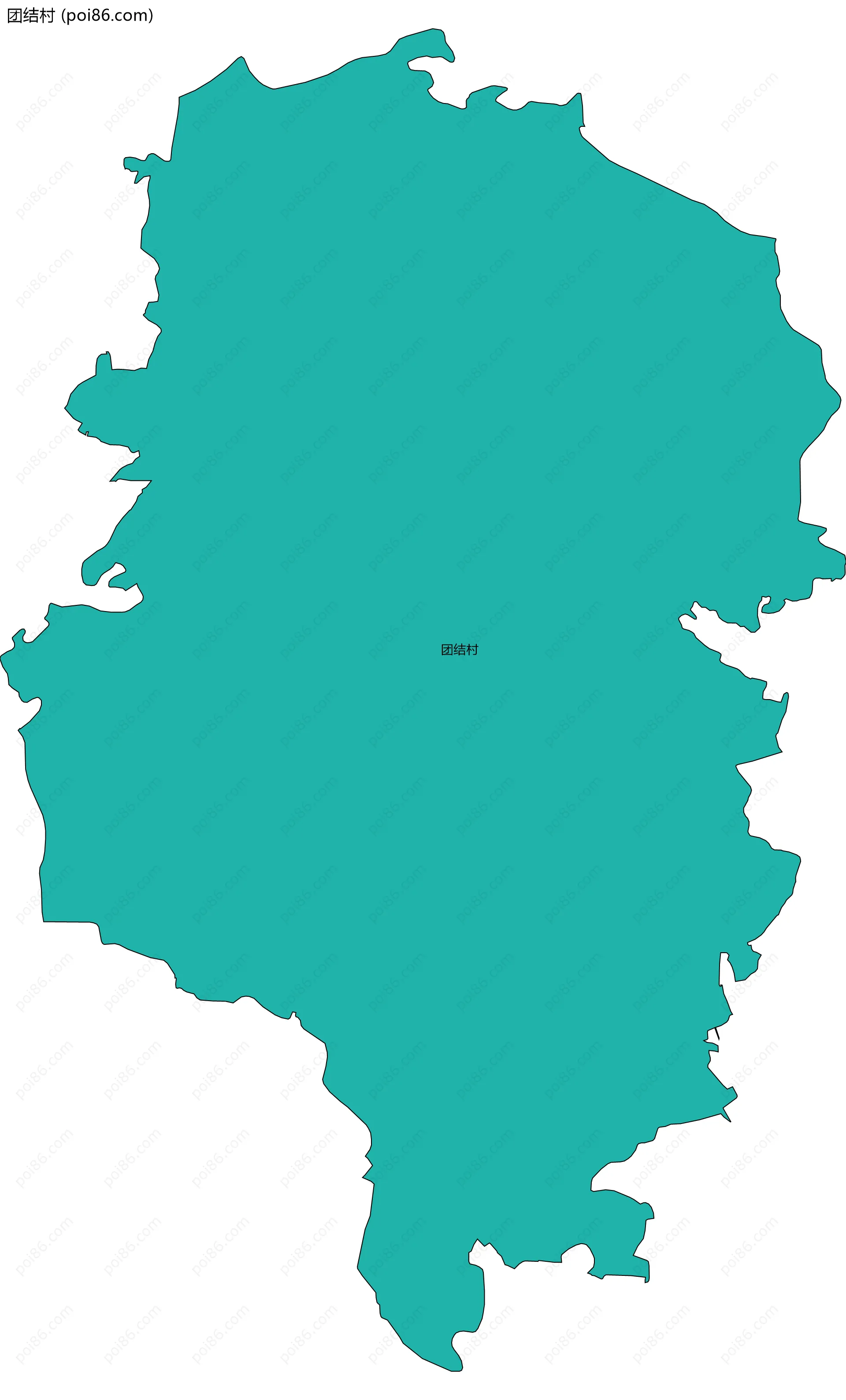 团结村边界地图