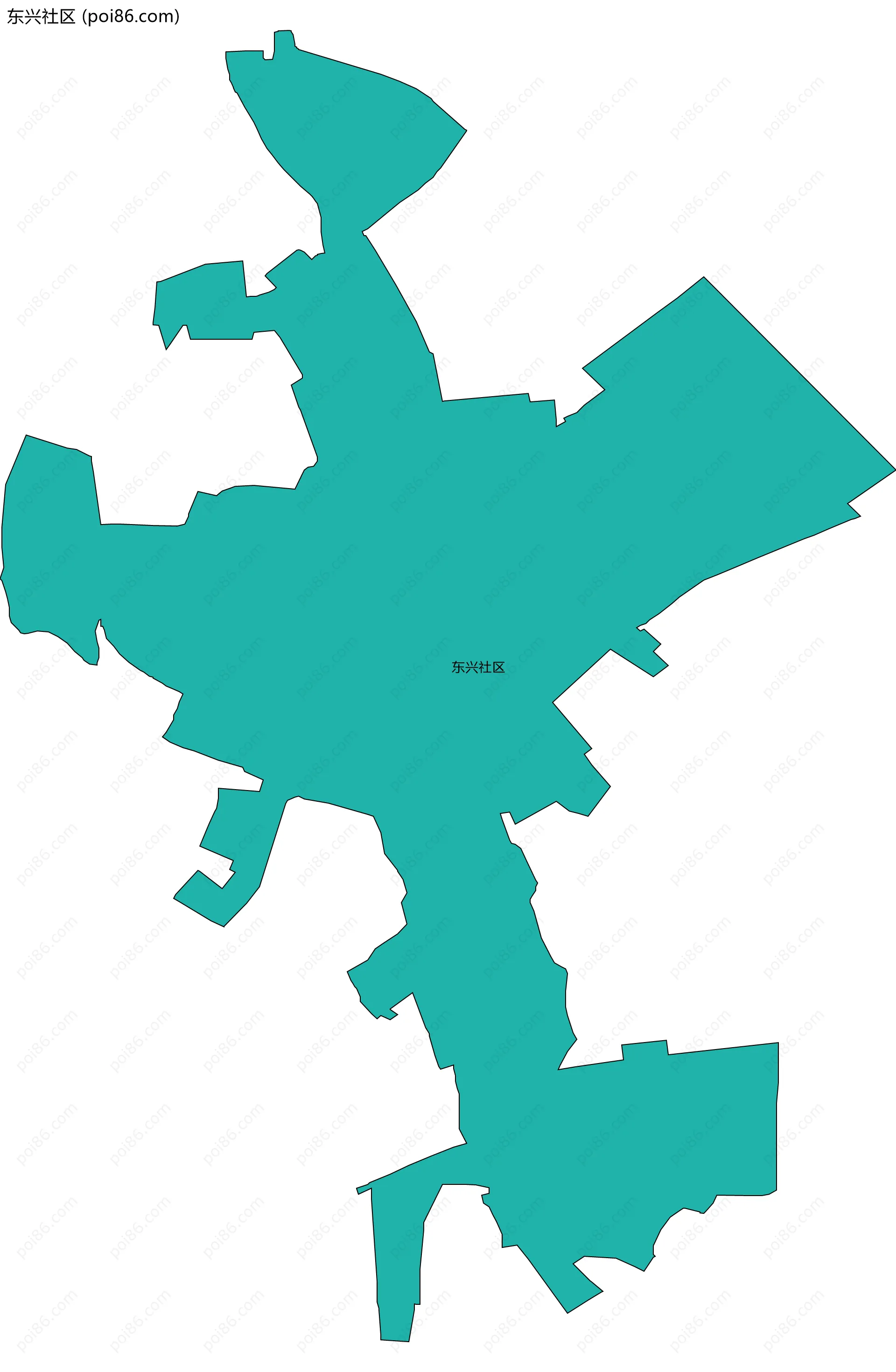 东兴社区边界地图