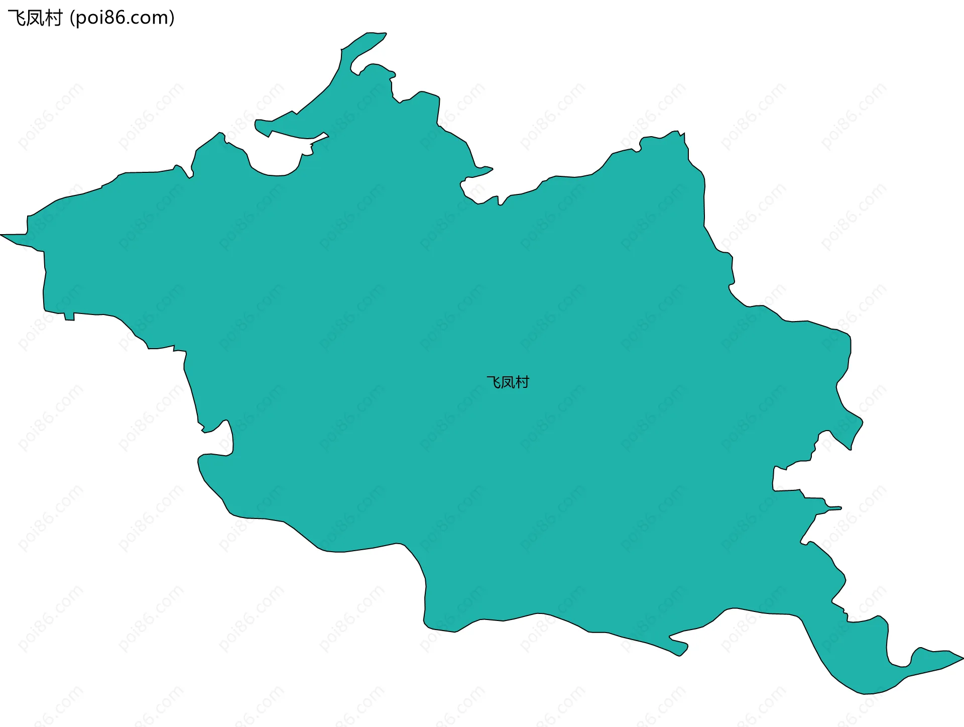 飞凤村边界地图