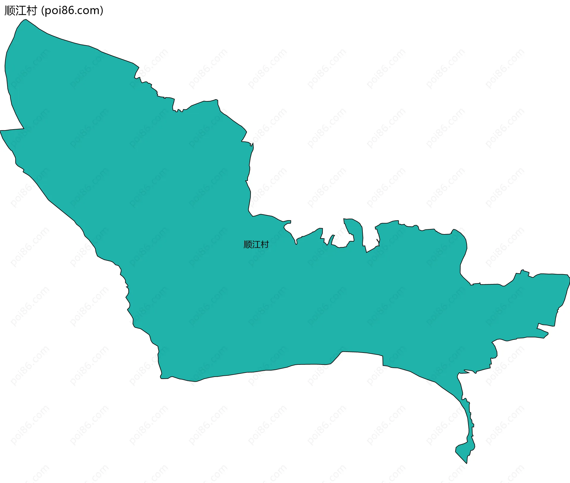 顺江村边界地图