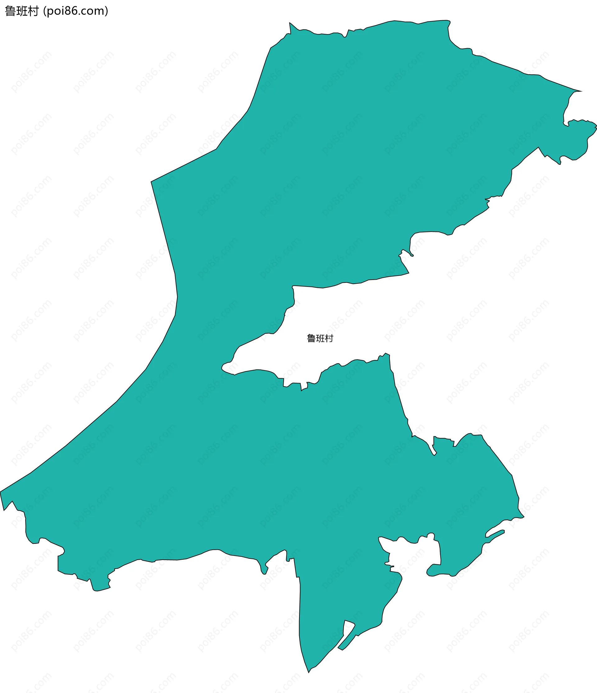 鲁班村边界地图