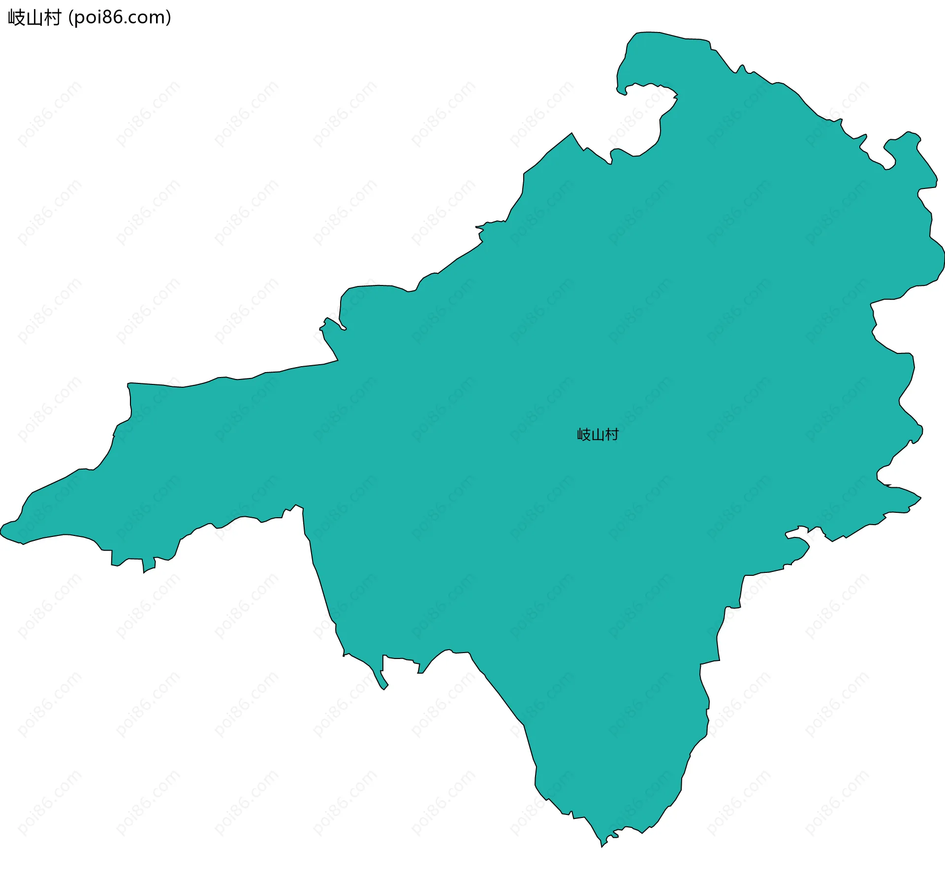 岐山村边界地图