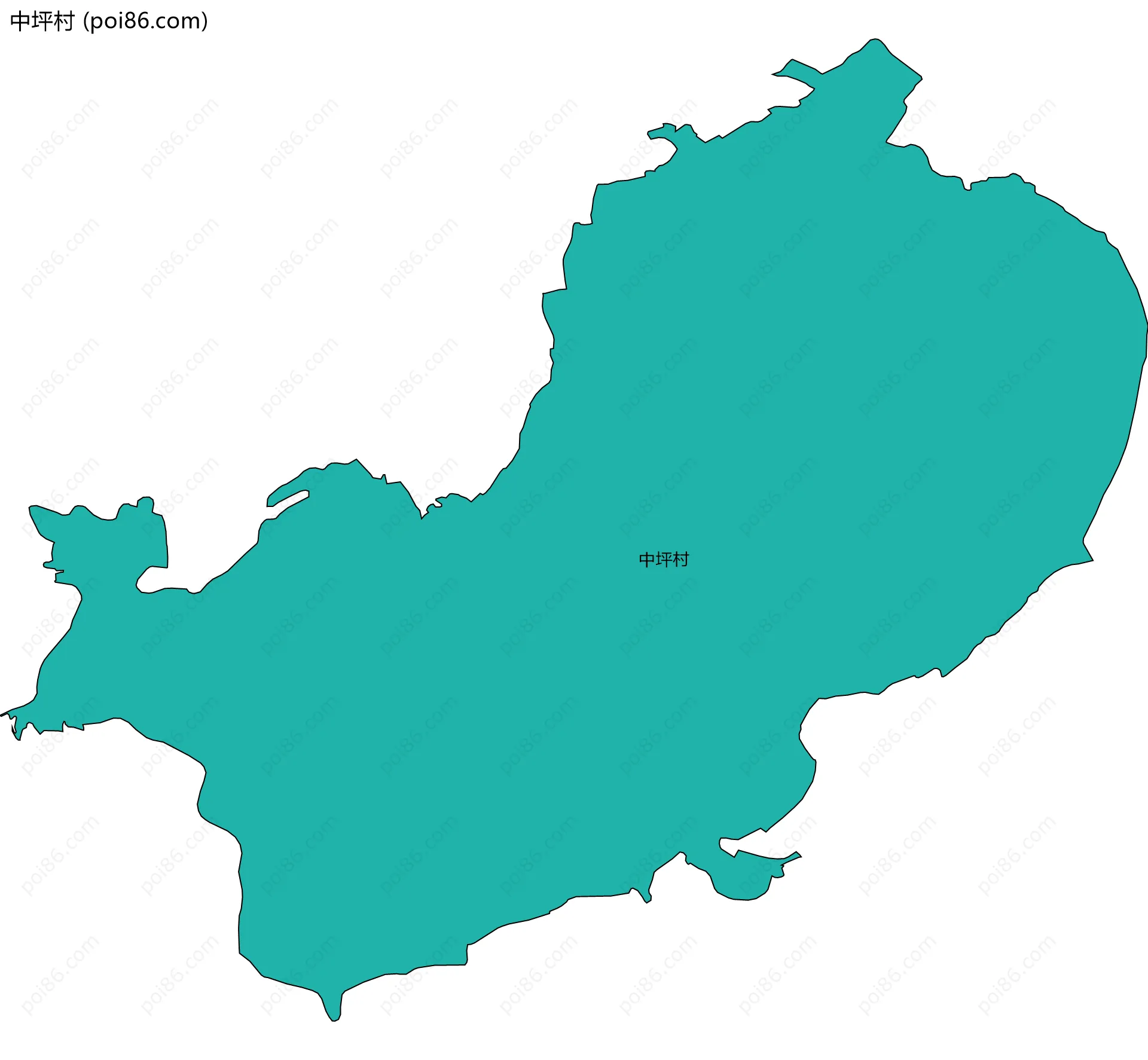 中坪村边界地图