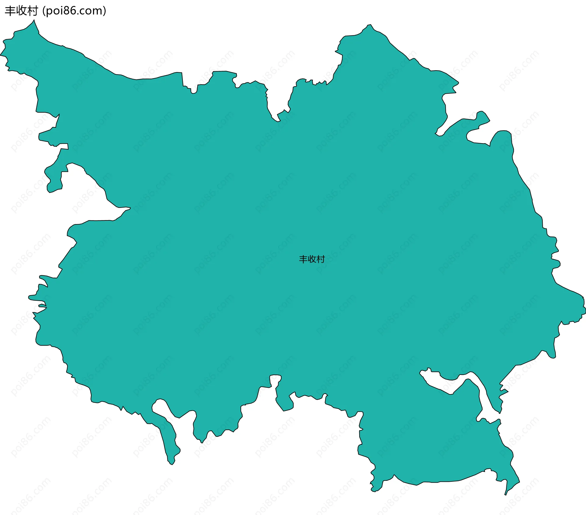 丰收村边界地图
