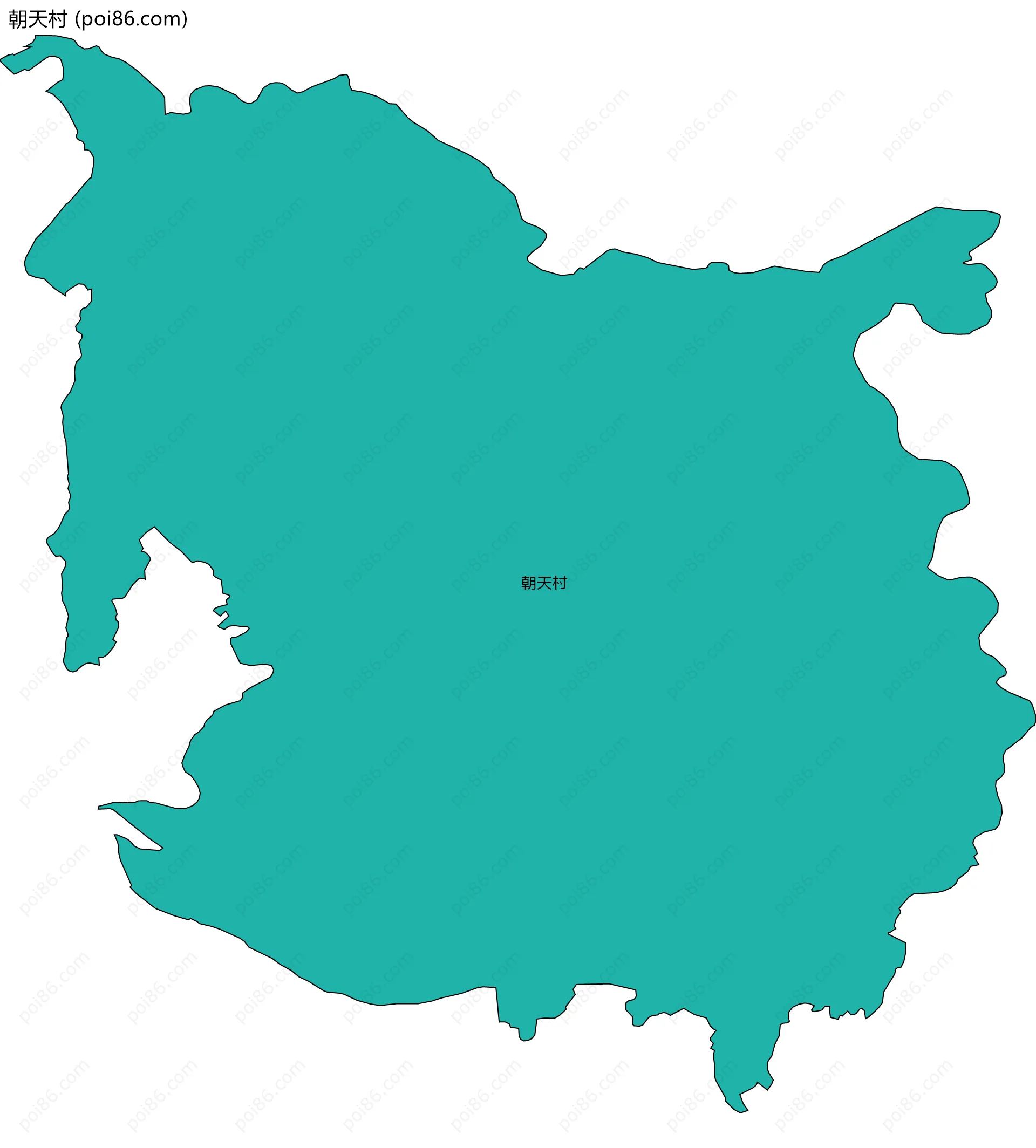 朝天村边界地图